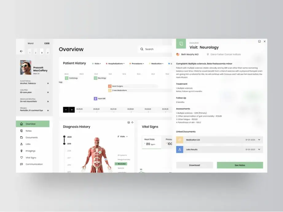 Demonstration of EHR systemâs flexible document management and comparison tools Demonstration of EHR systemâs flexible document management and comparison tools