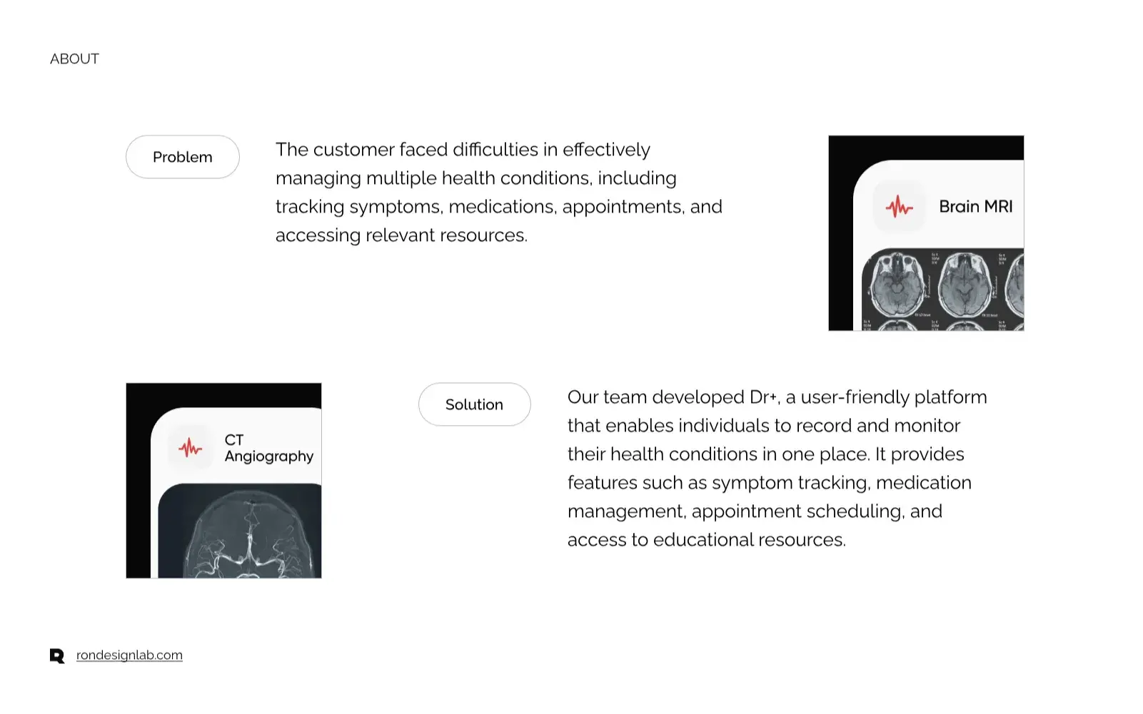 Screenshot of the DR.+ Comprehensive Health Management EHR on a tablet, showing a business diagram.