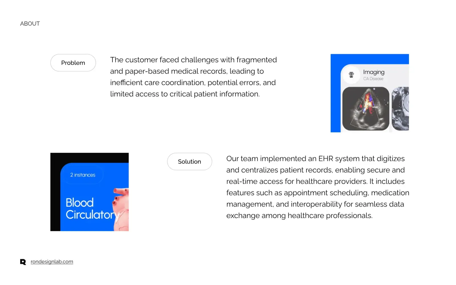 Screenshot of an EHR interface on a desktop, showcasing features that empower patient healthcare management.