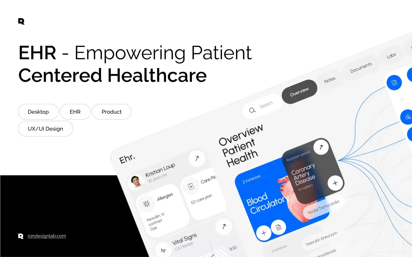 Screenshot of an EHR interface, illustrating empowered patient access to their healthcare information.