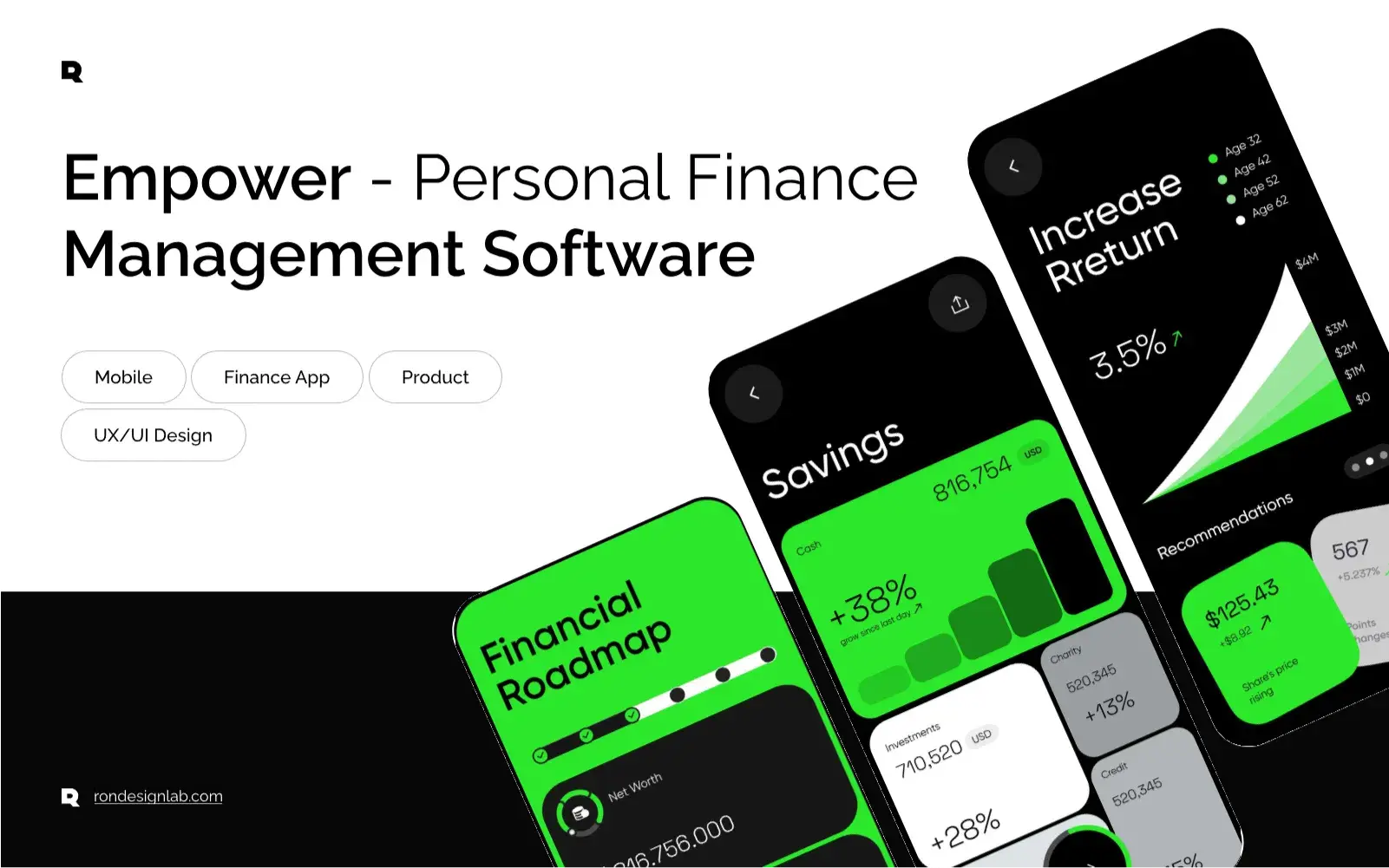 Screenshot of the Empower personalized finance management software interface on a smartphone.