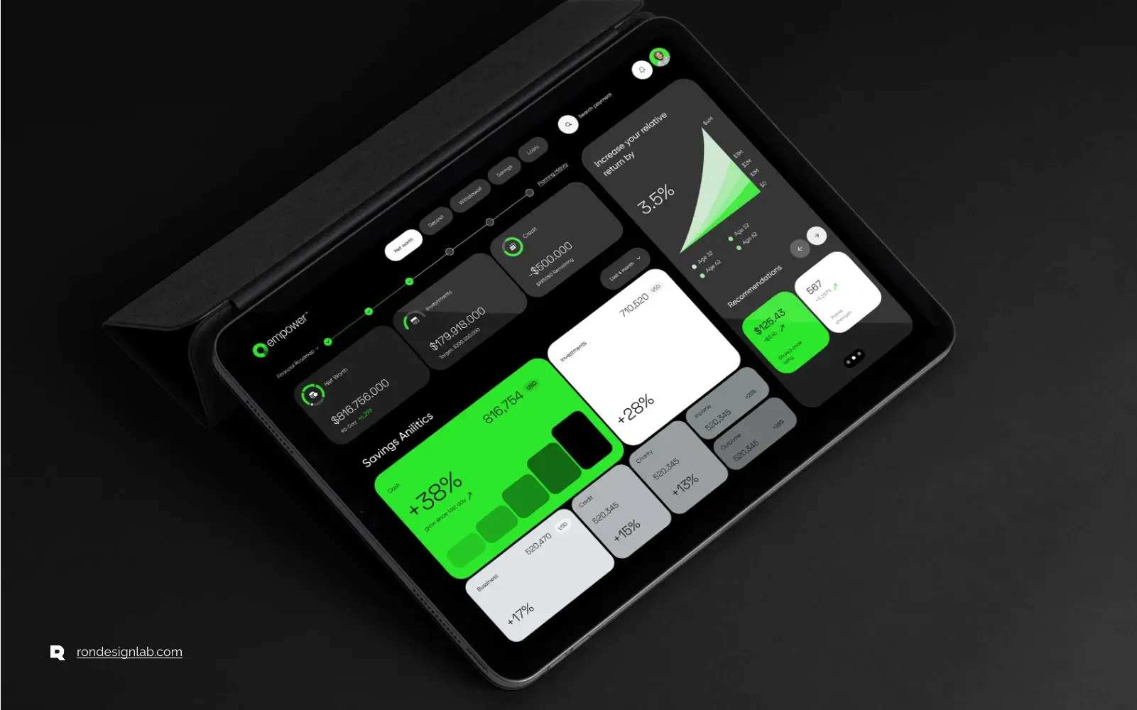 Smartphone showing an interface relevant to Empower finance service management.