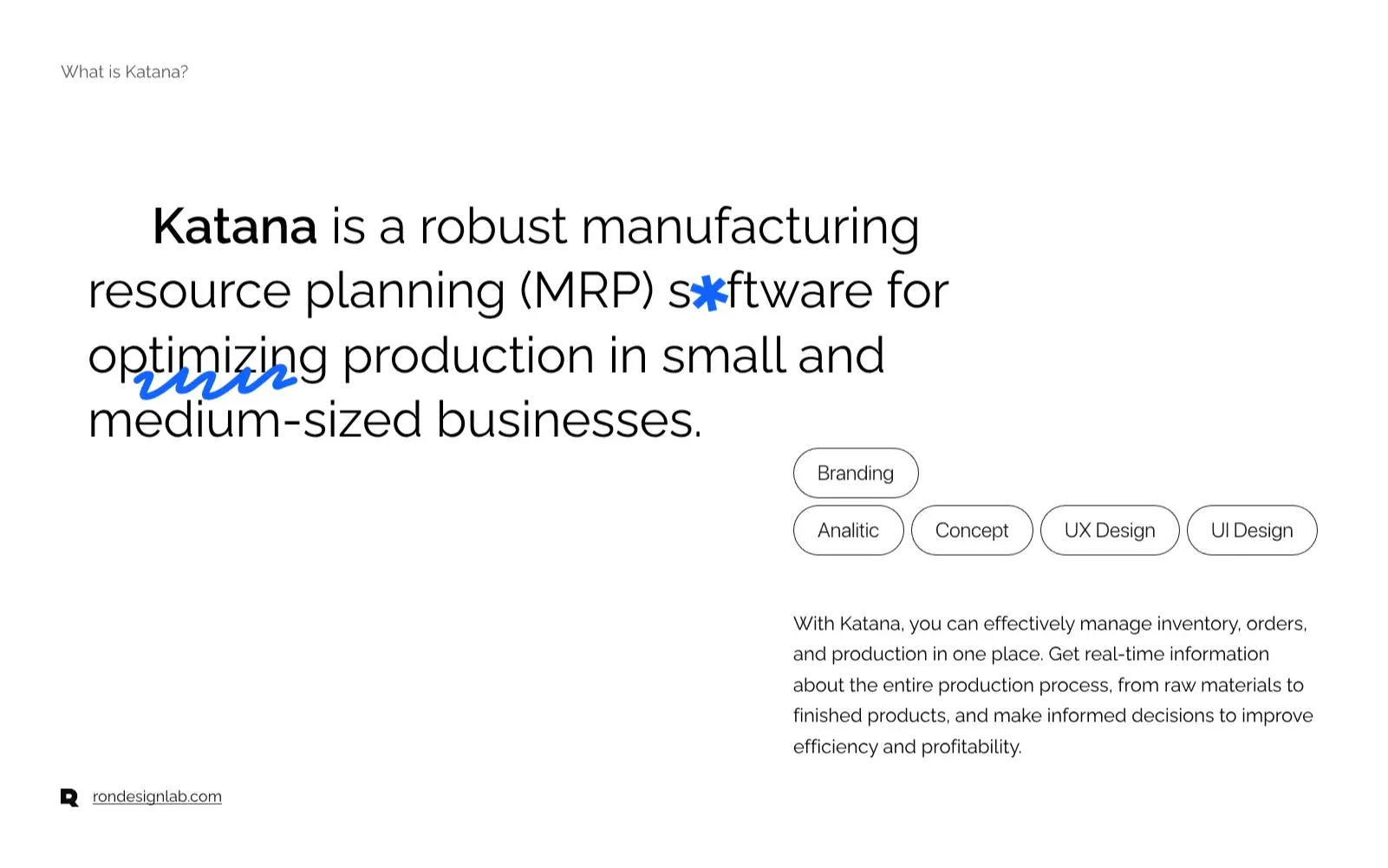 Screenshot of the Katana Manufacturing Resource Planning software interface, highlighting UI/UX and resource management features.