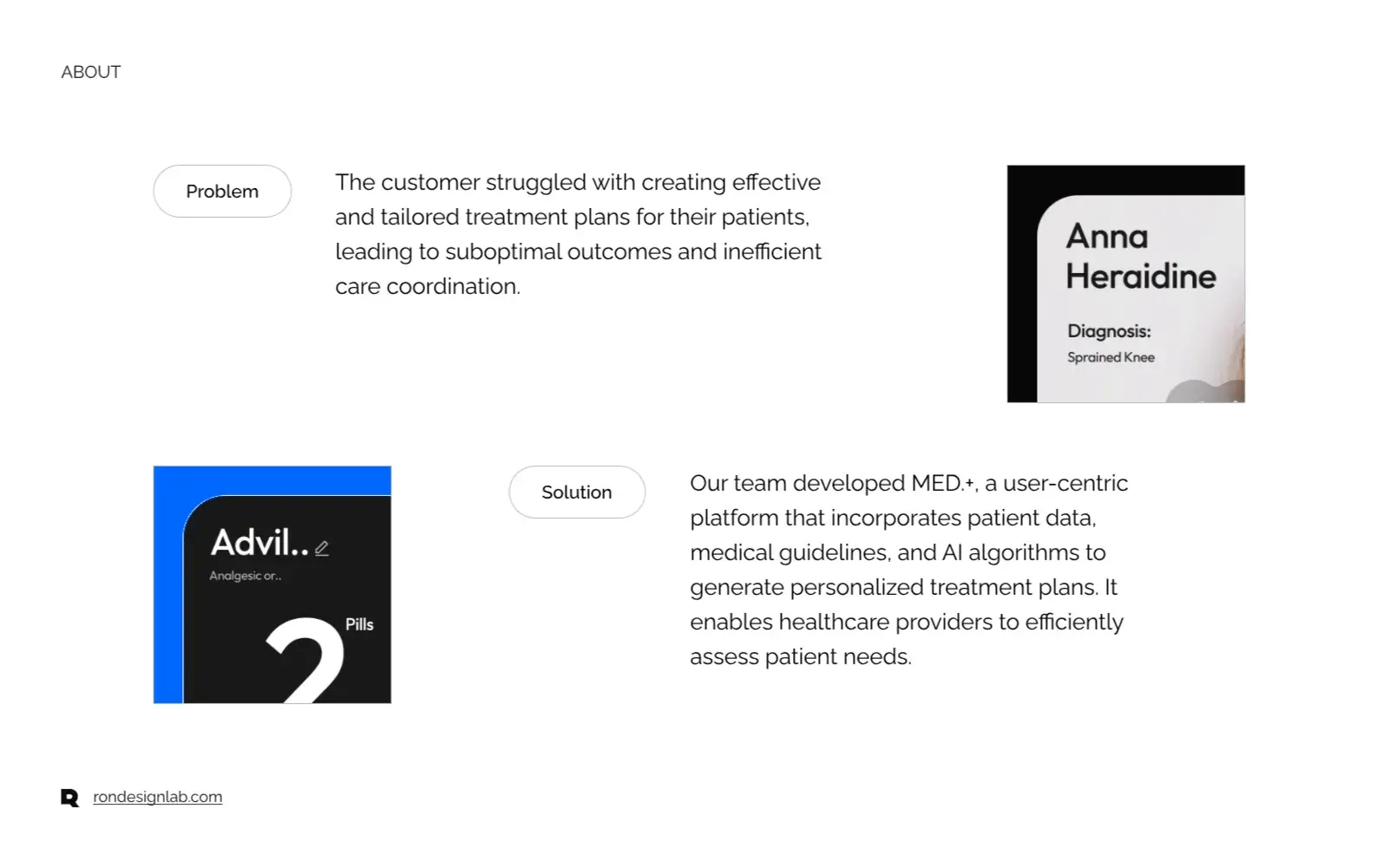 Screenshot of an EHR tablet interface displaying a key performance metric for personalized treatment planning.