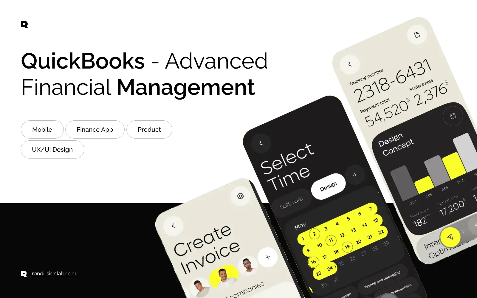 Screenshot of the QuickBooks mobile app interface designed for advanced financial management on a smartphone.