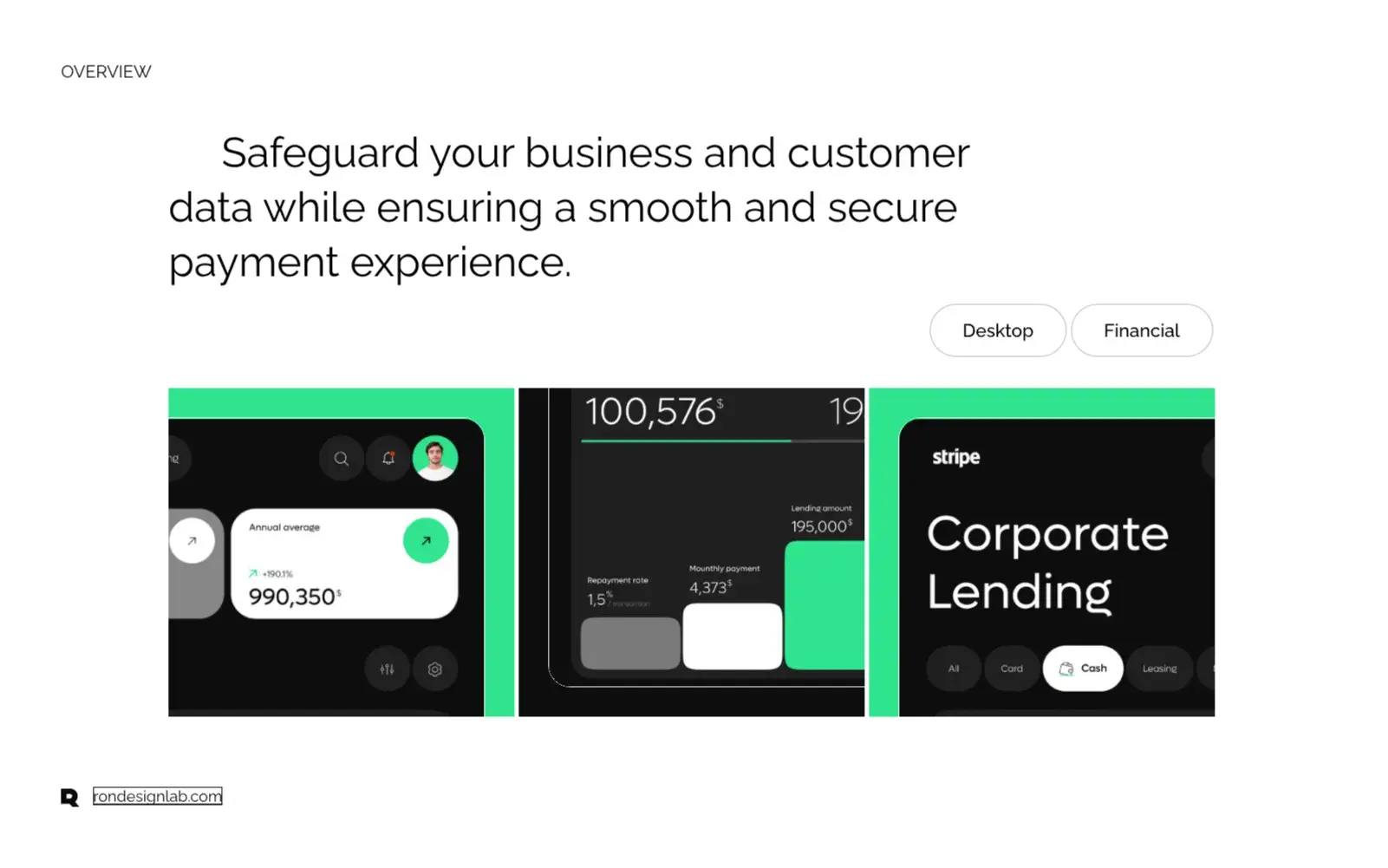 Screenshot of a mobile payment interface designed for a smooth, secure Stripe process.