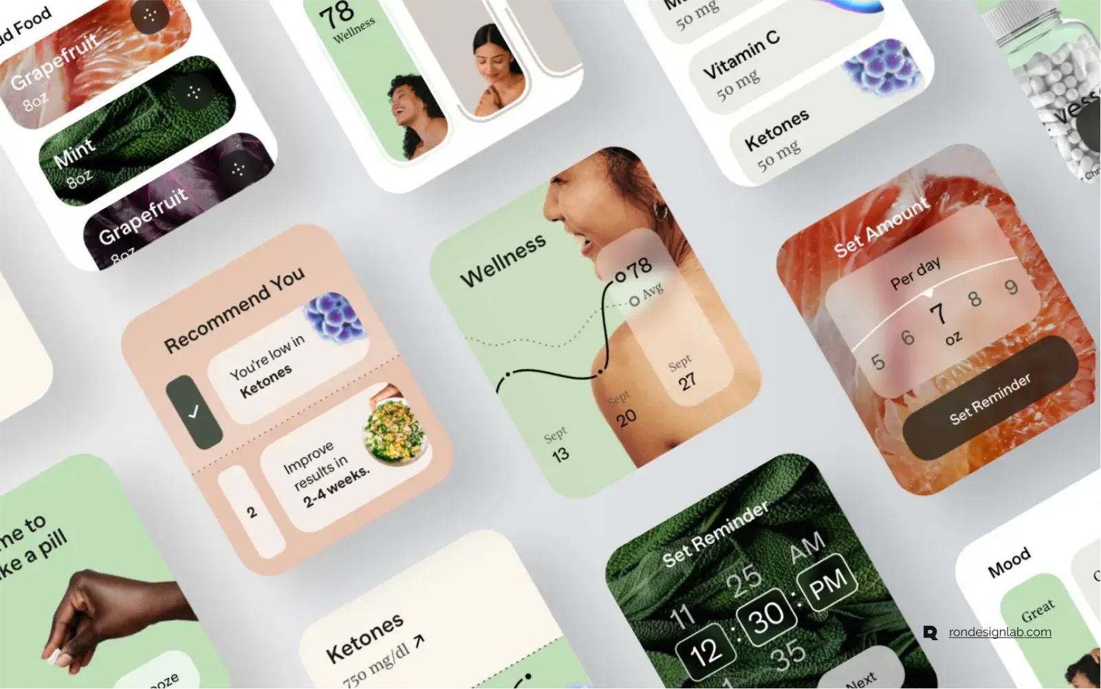 Screenshot of a mobile app displaying wellness data from the Vessel Clutch device review.