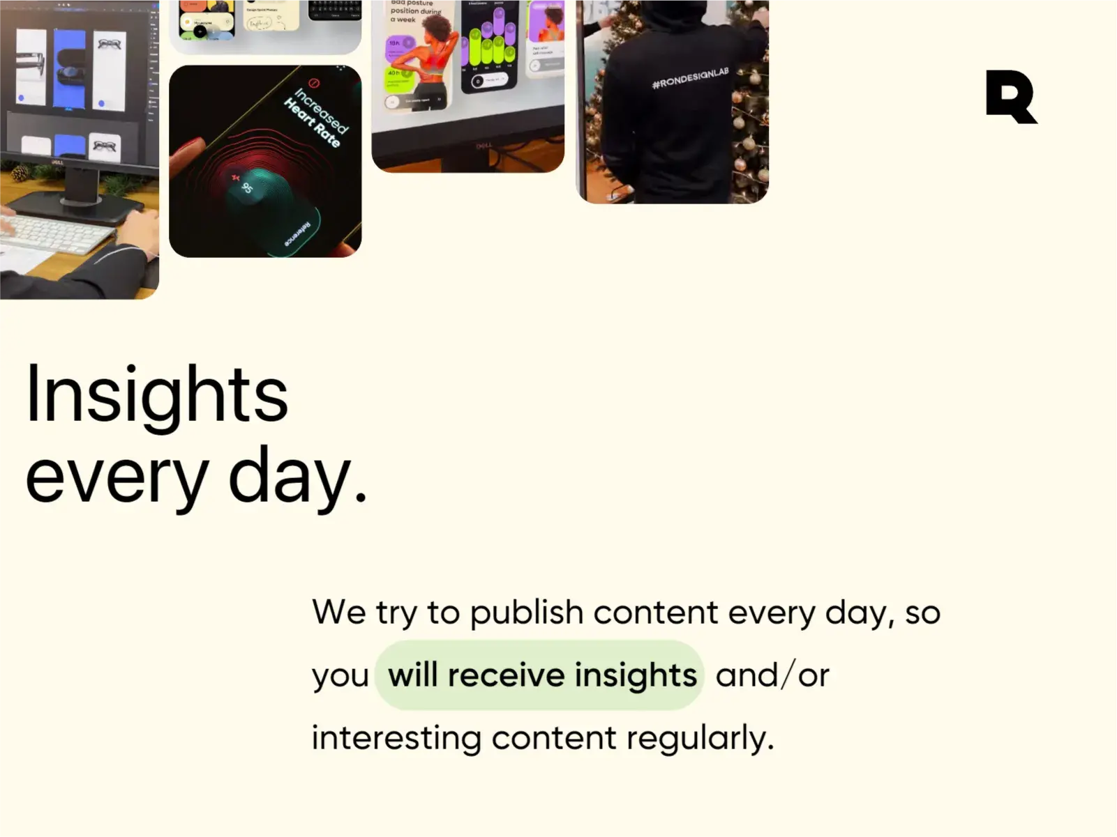 Screenshot: Digital experience dashboard interface on a monitor, highlighting UX/UI design in the agency's case study.