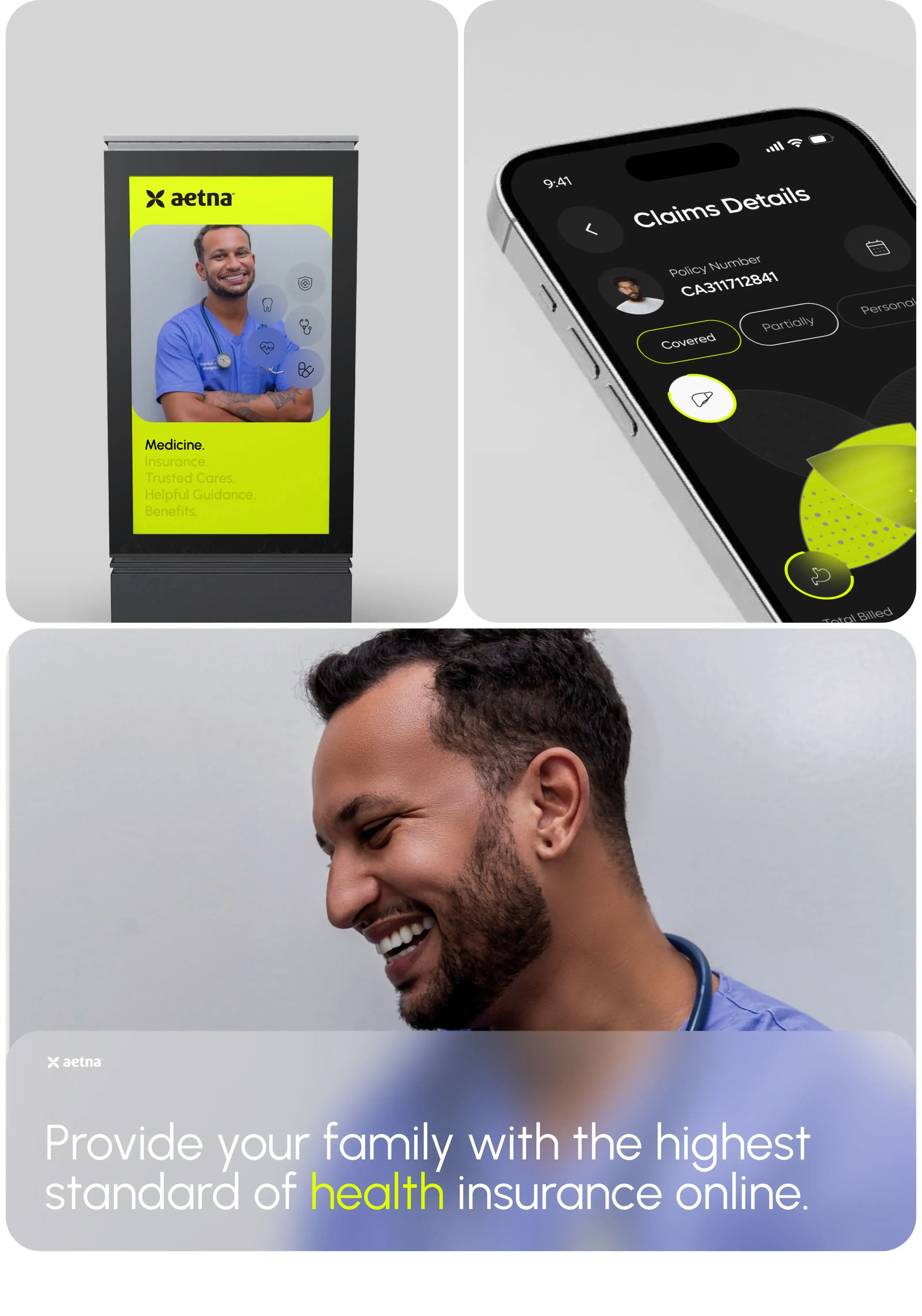 Healthcare professionals using a mobile device, demonstrating a healthcare CRM or app interface.