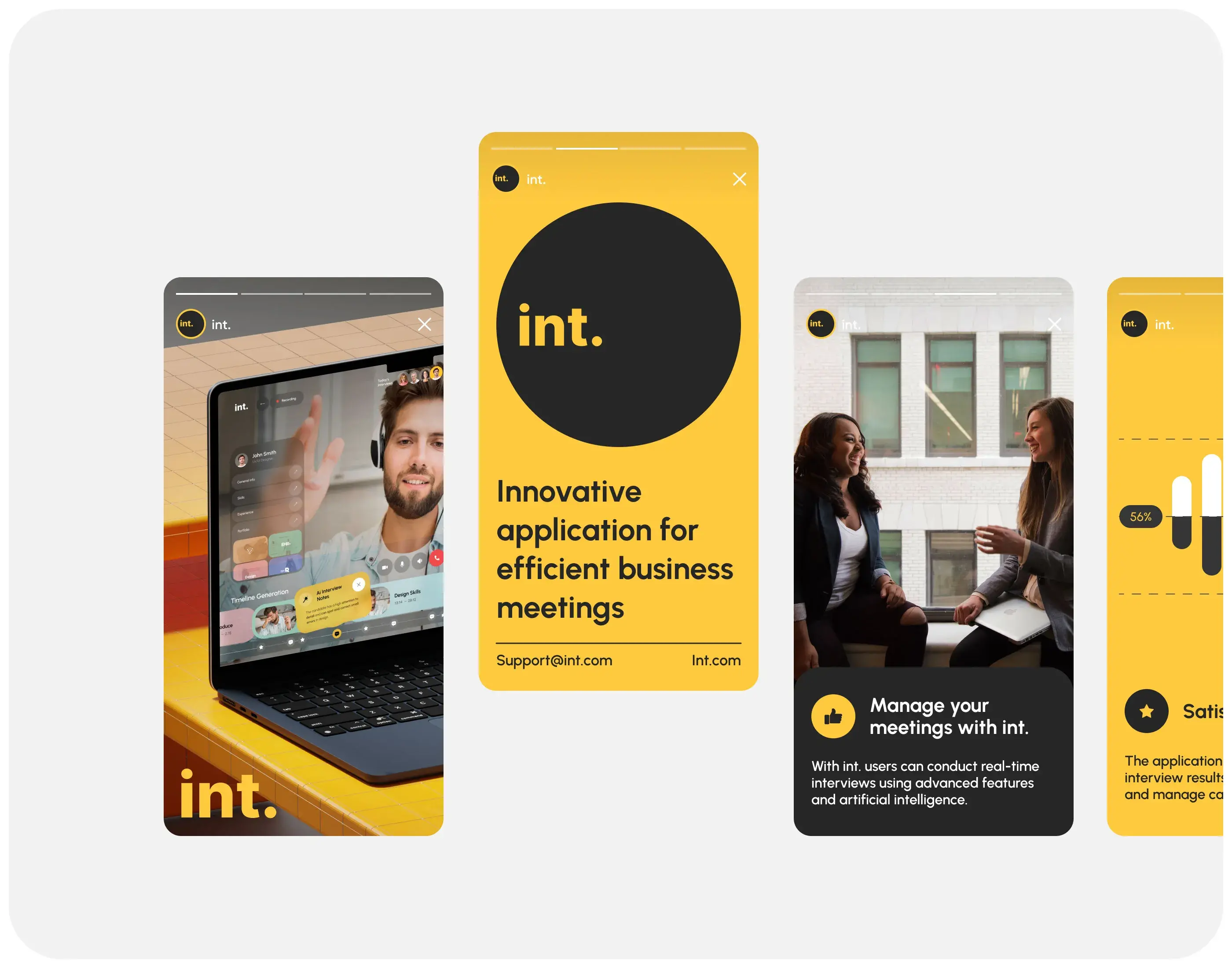 People using the AI interview assistant desktop application interface.