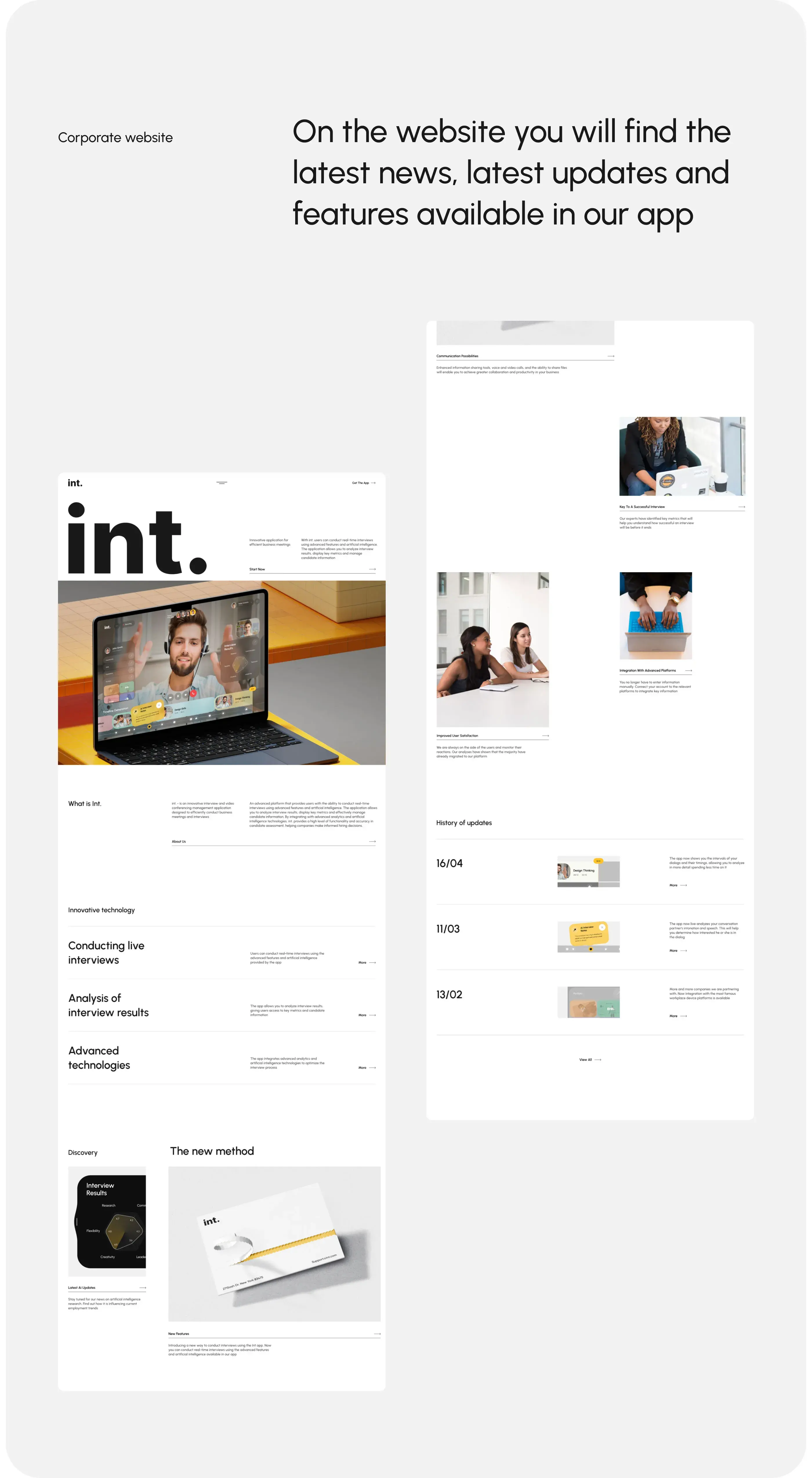 Screenshot showing a person using the AI interview assistant desktop app on a laptop.
