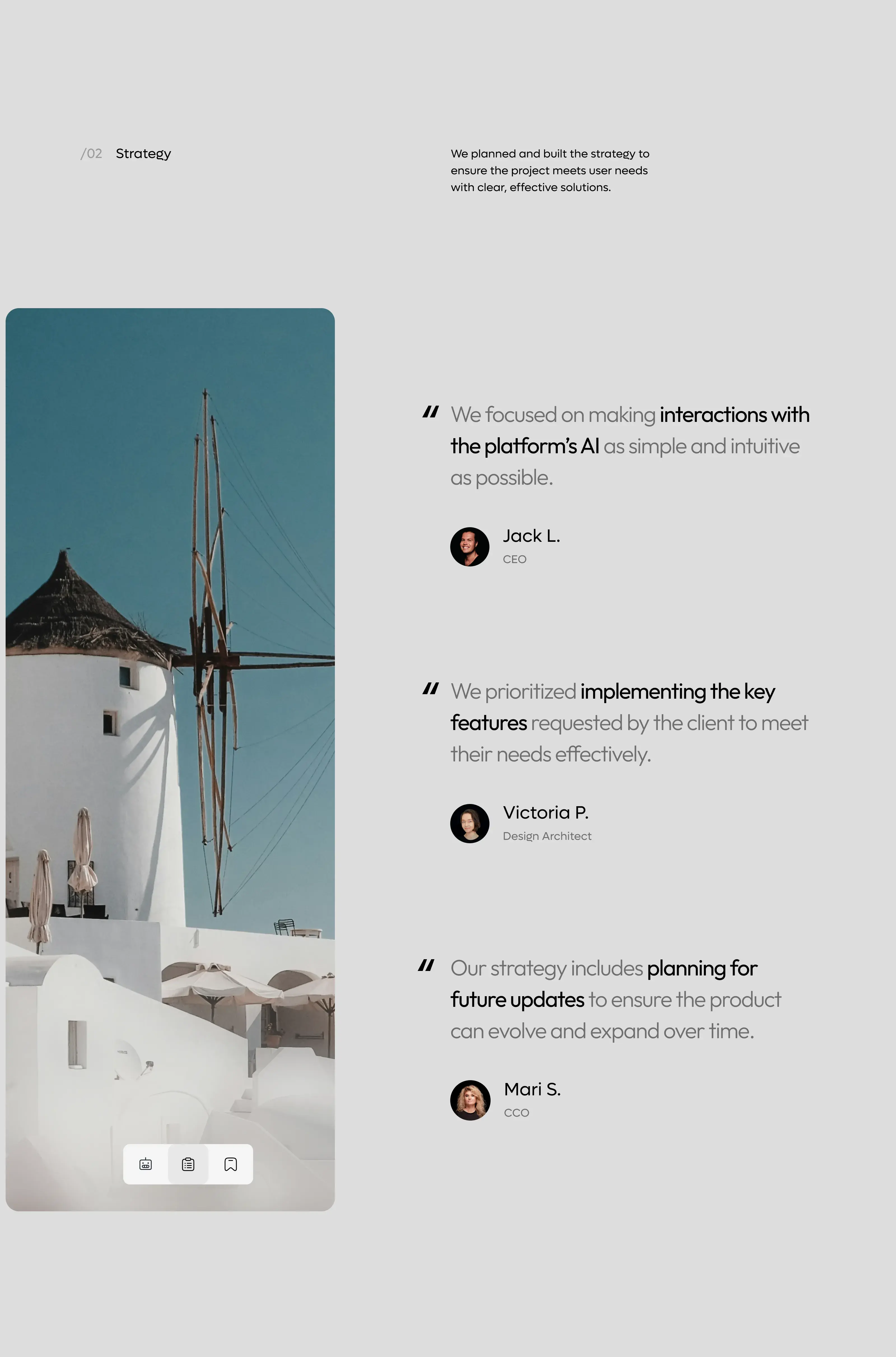 Desktop app screenshot of AI travel assistant UI featuring a travel destination scene with a windmill. Desktop app screenshot of AI travel assistant UI featuring a travel destination scene with a windmill.