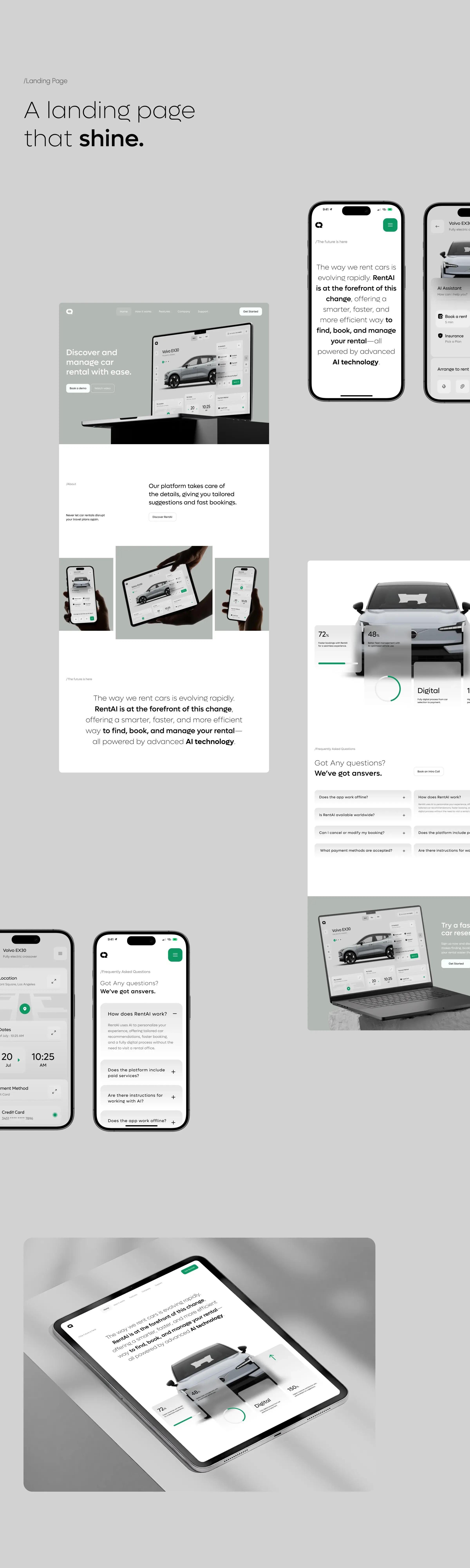Screenshot of a car rental AI assistant mobile app interface showing vehicle data. Screenshot of a car rental AI assistant mobile app interface showing vehicle data.
