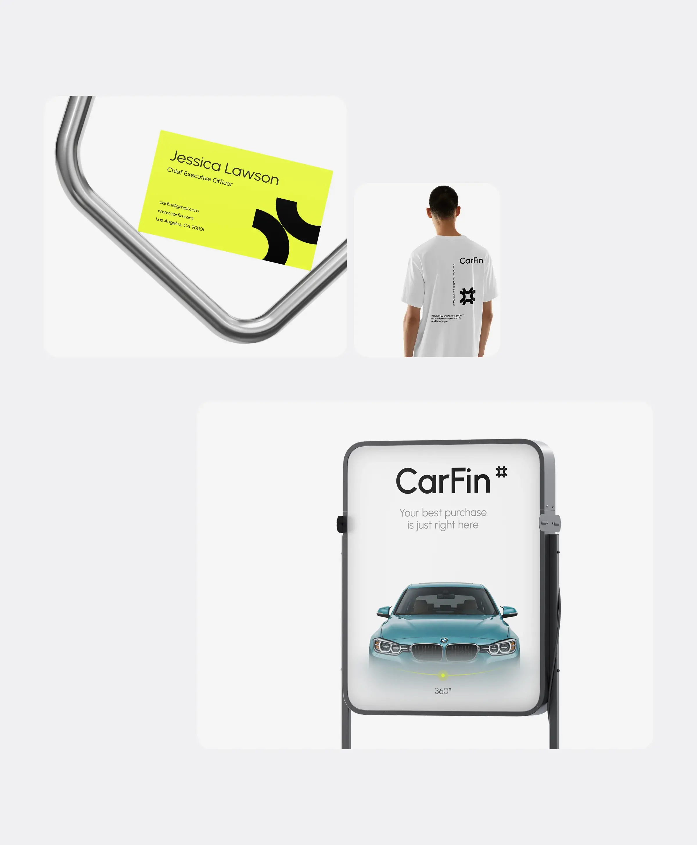 Concept interface showing a car for the Carfin AI search assistant. Concept interface showing a car for the Carfin AI search assistant.