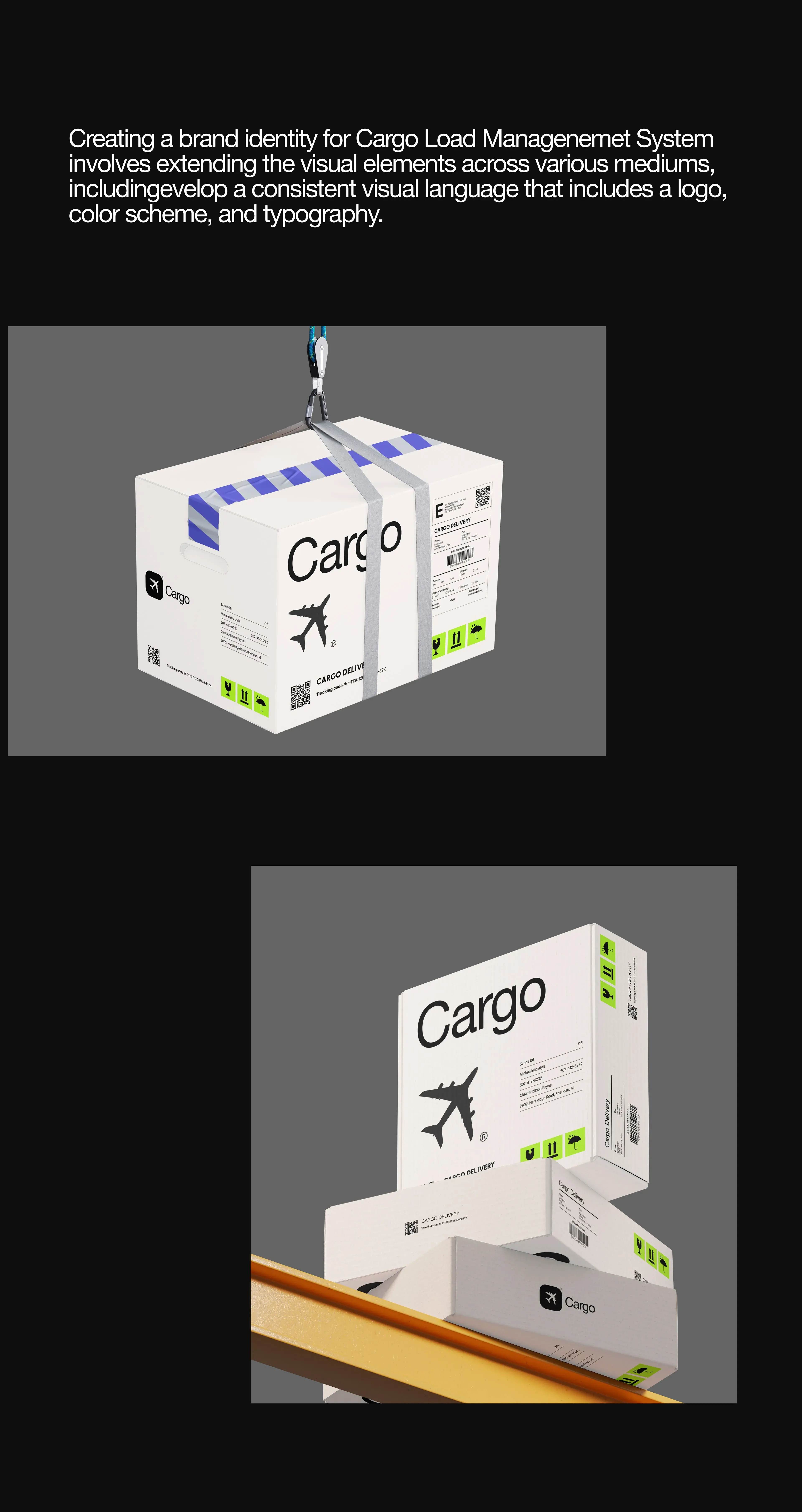 Graphic design showing cargo packaging and boxes for a SaaS TMS. Graphic design showing cargo packaging and boxes for a SaaS TMS.