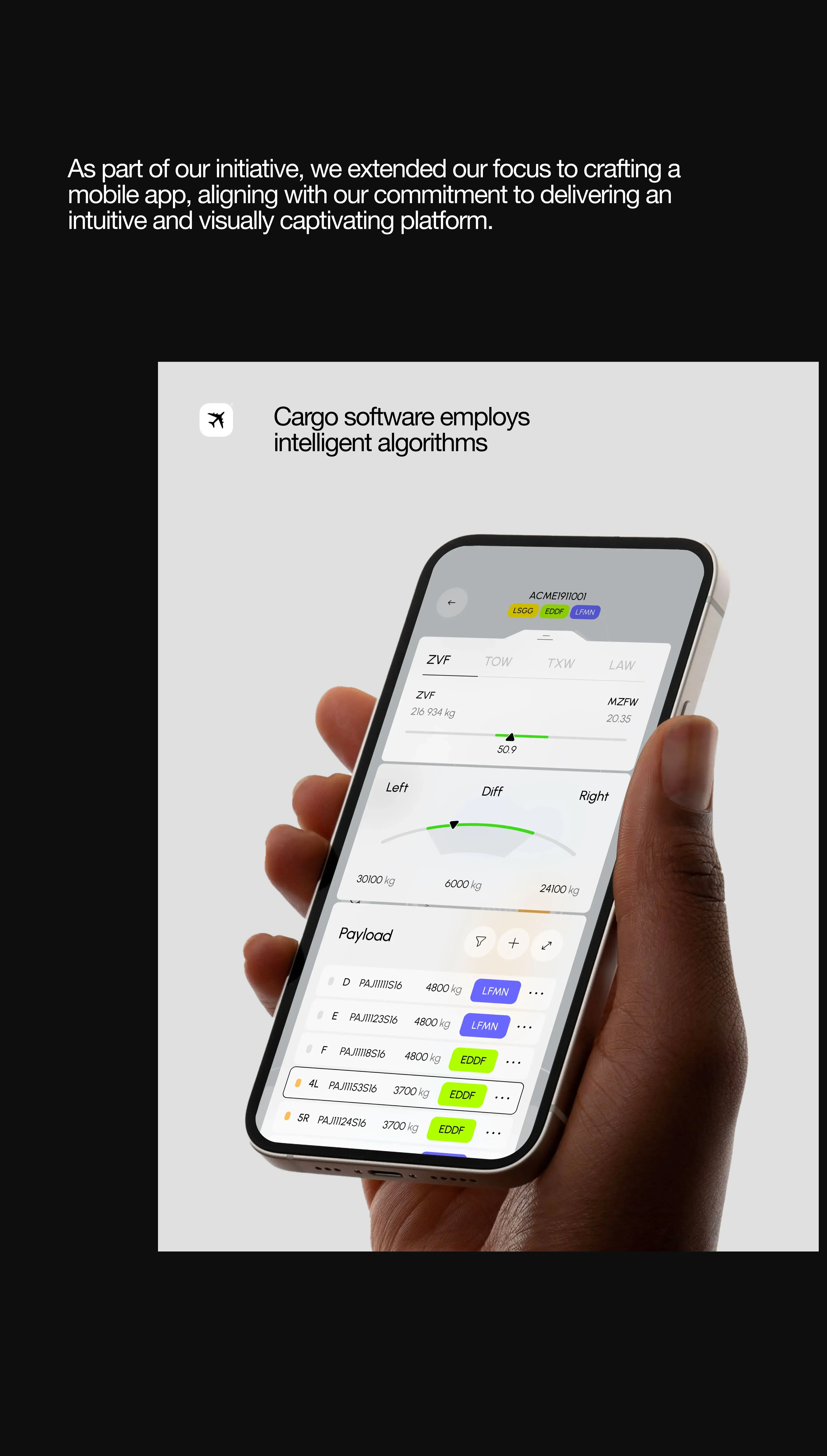 Screenshot of the TMS mobile app interface on a smartphone. Screenshot of the TMS mobile app interface on a smartphone.