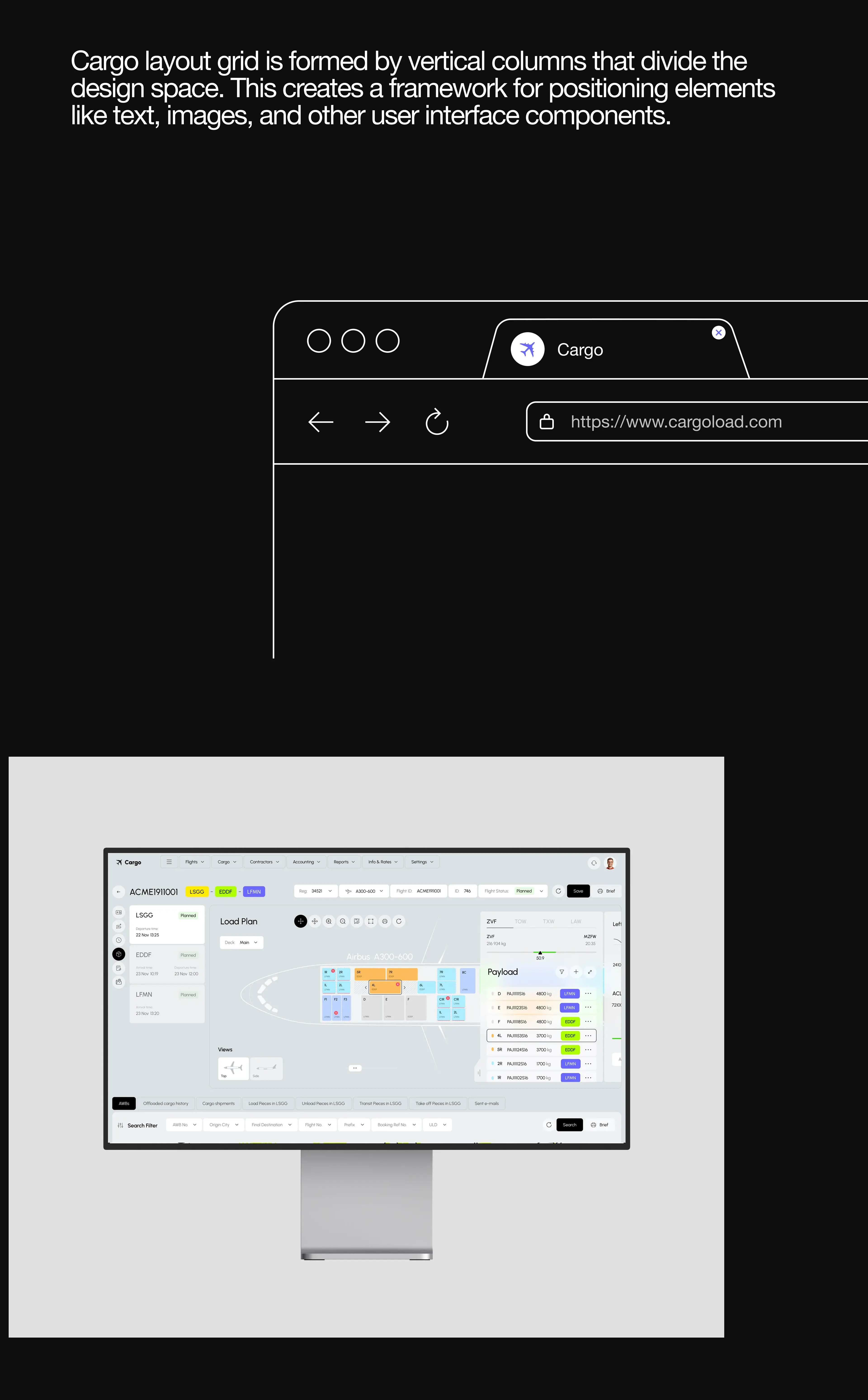 Screenshot of the UI/UX design for a Cargo TMS SaaS web application management interface. Screenshot of the UI/UX design for a Cargo TMS SaaS web application management interface.