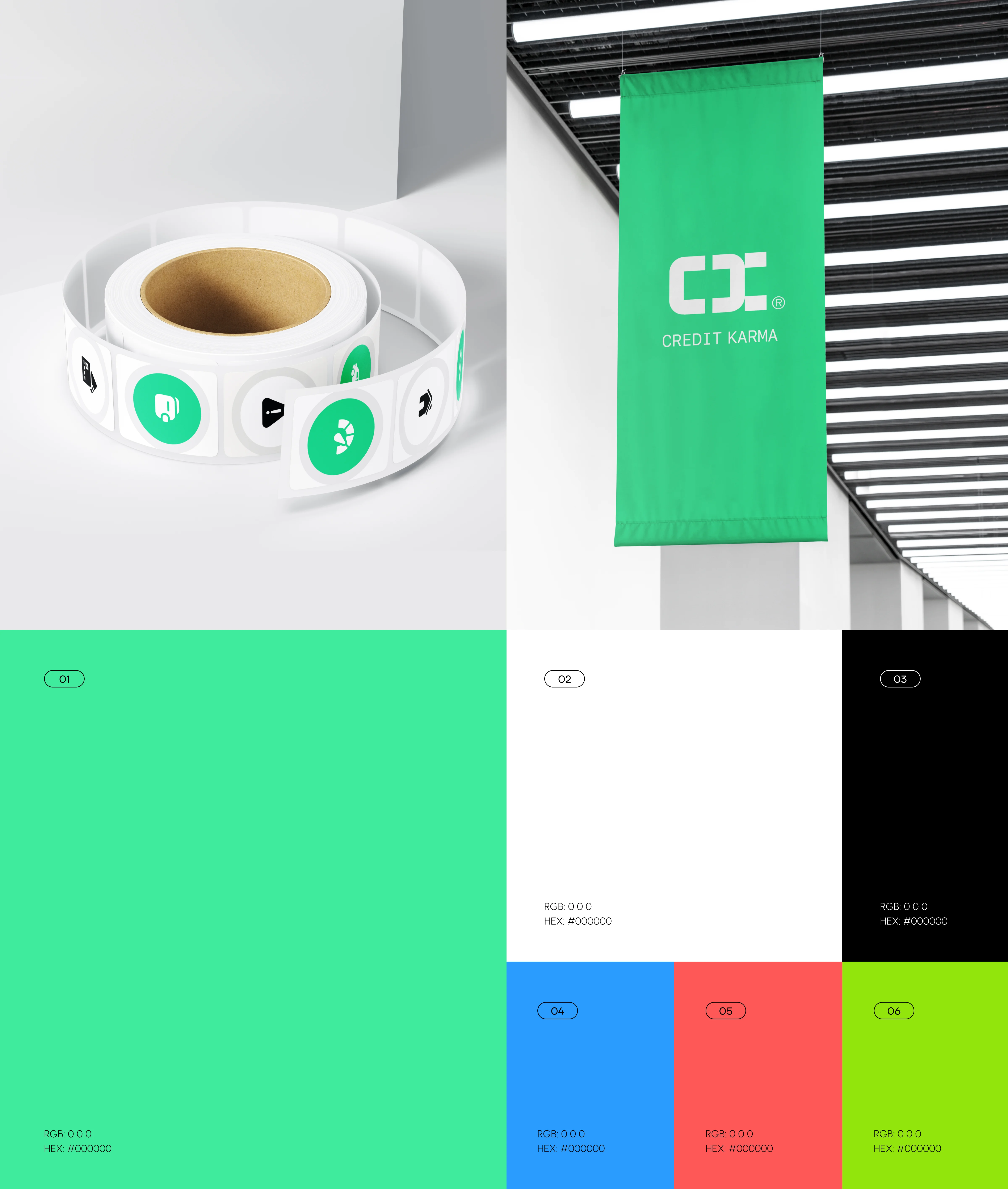 Design graphic featuring branding for the Credit Karma finance insights platform case study. Design graphic featuring branding for the Credit Karma finance insights platform case study.