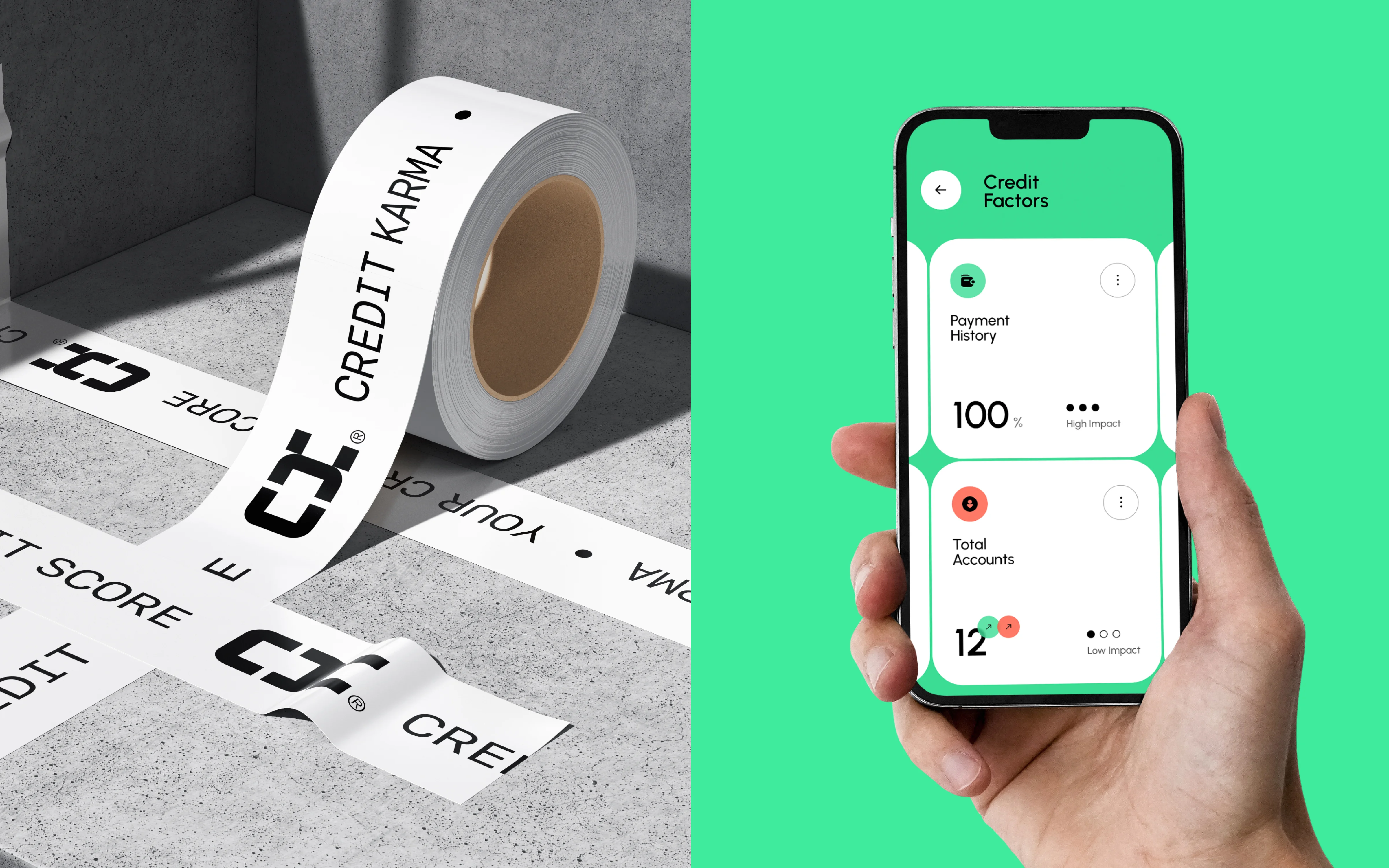 Screenshot of the Credit Karma mobile app displaying credit factor data. Screenshot of the Credit Karma mobile app displaying credit factor data.
