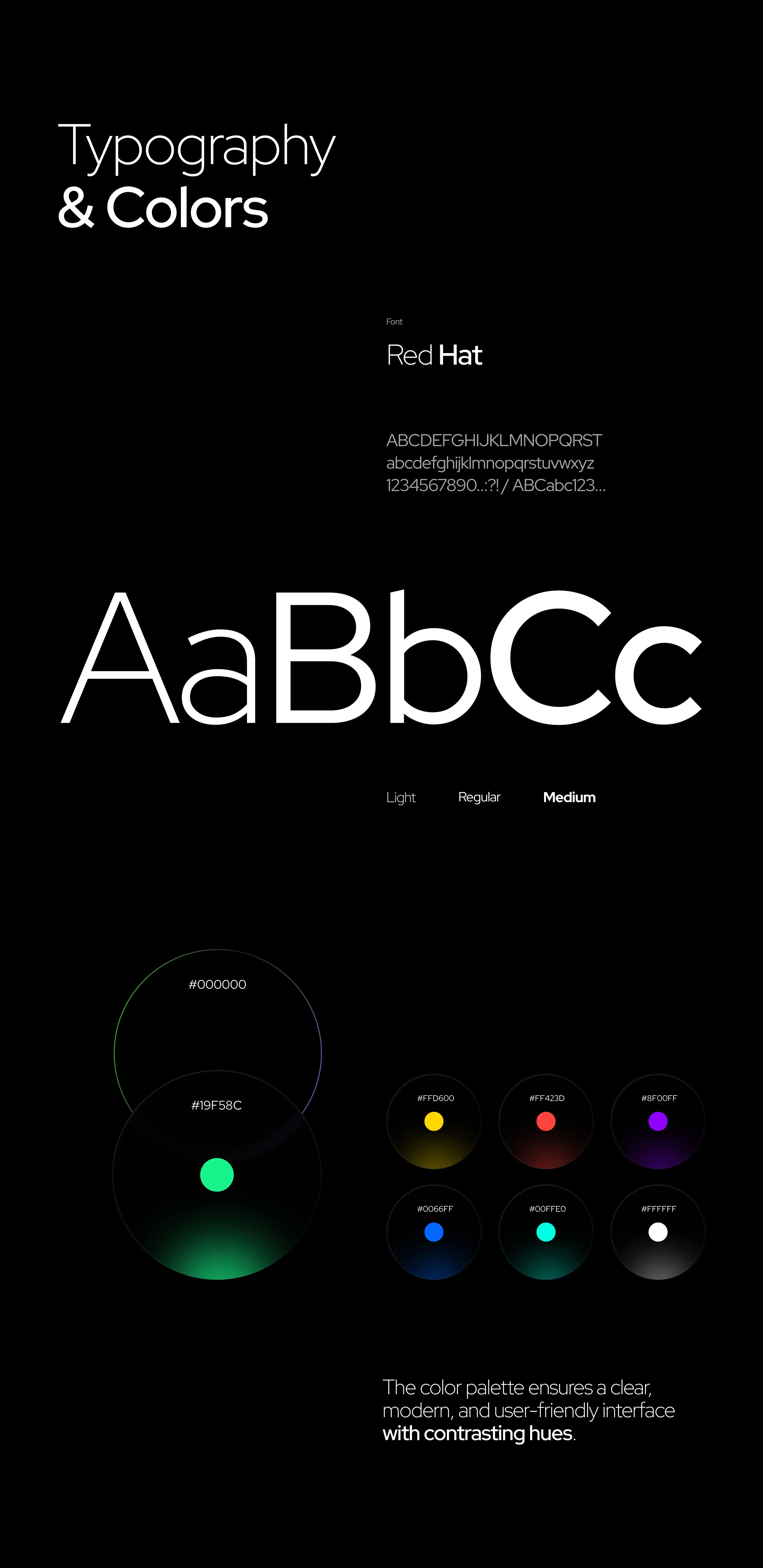 Typography and color choices for Credit Pros interface design