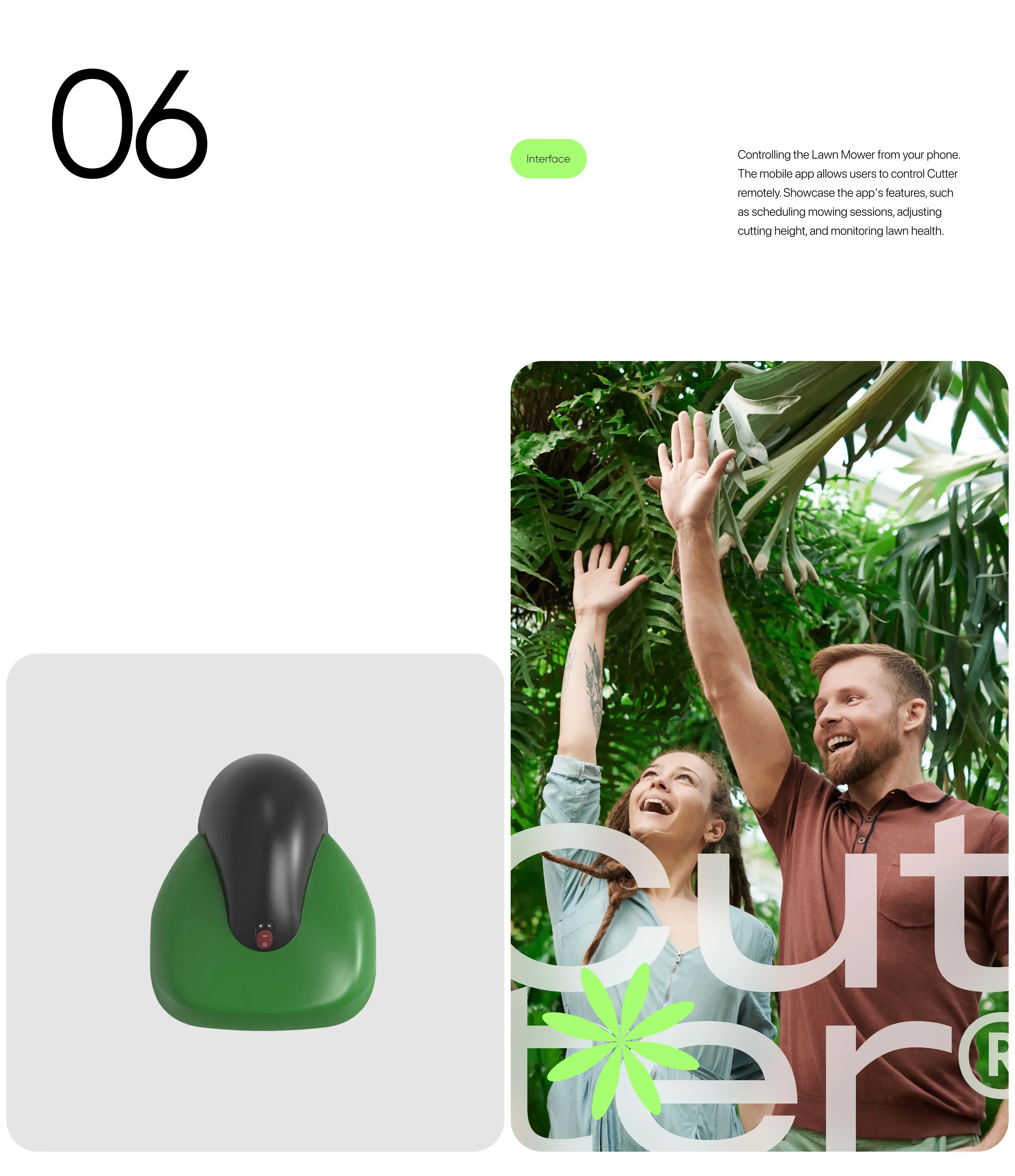 Two individuals using the Cutter mobile app, highlighting the startup's UX/UI, branding, and user well-being. Two individuals using the Cutter mobile app, highlighting the startup's UX/UI, branding, and user well-being.