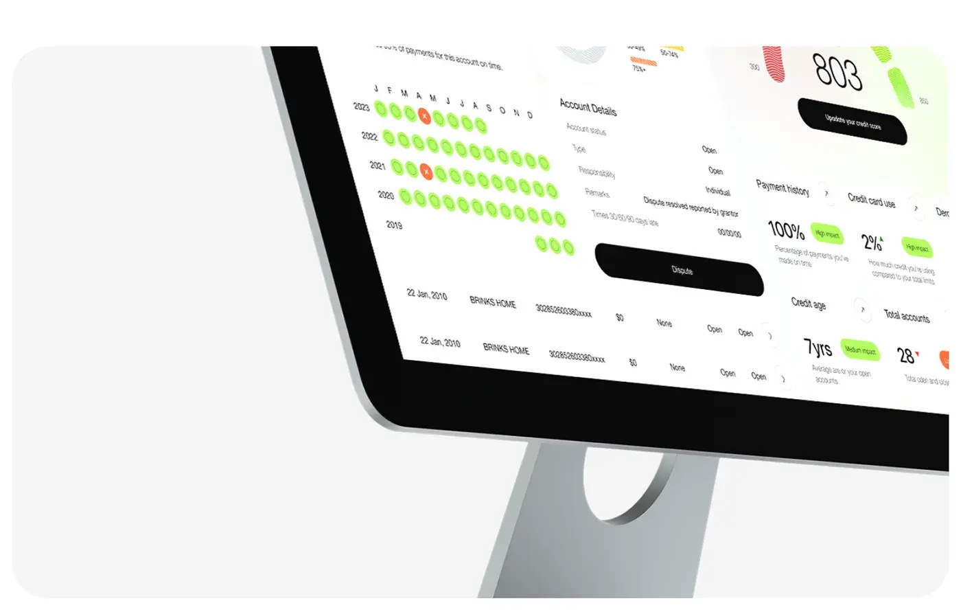 Screenshot of an AI credit repair SaaS web application interface. Screenshot of an AI credit repair SaaS web application interface.
