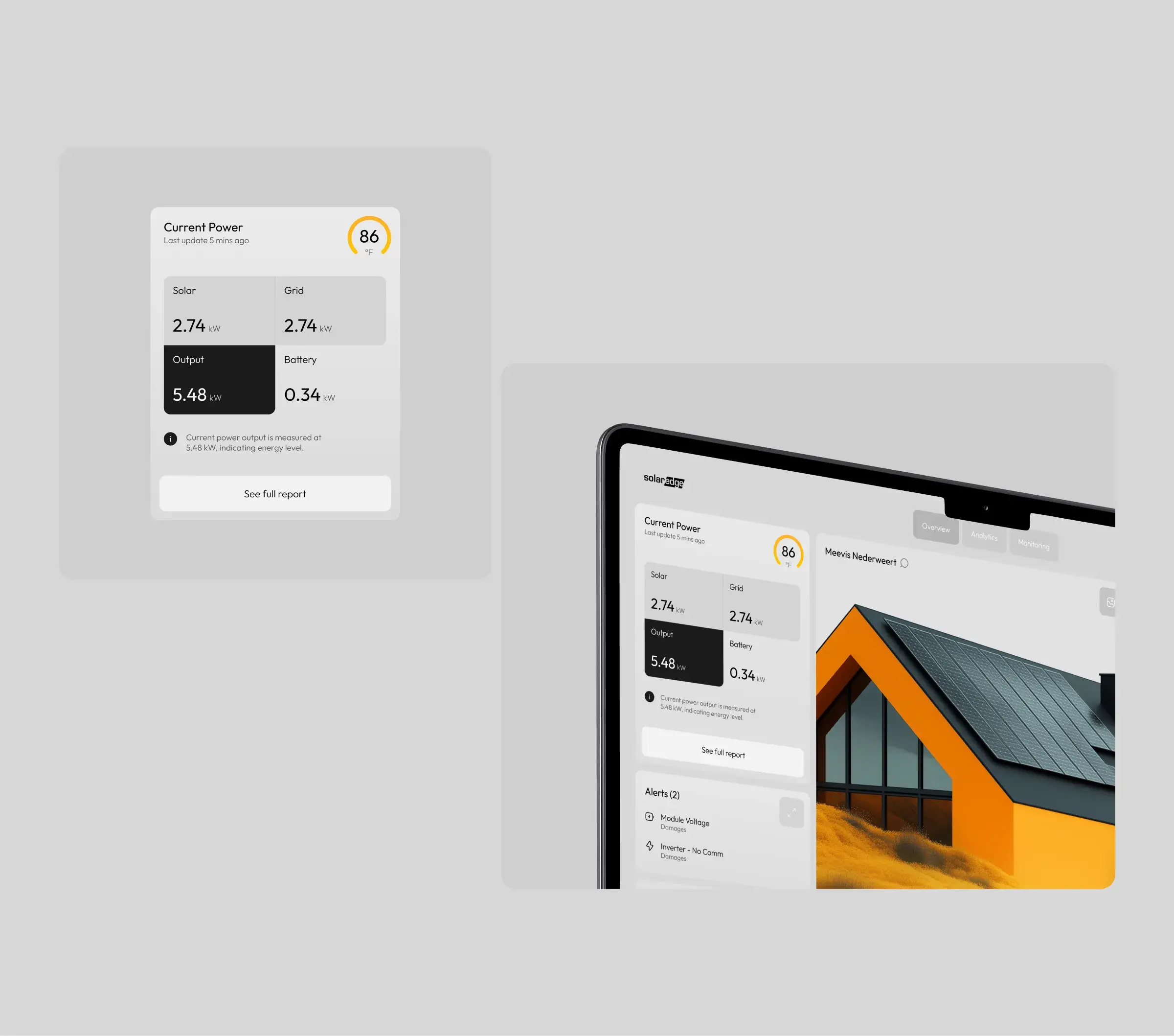 Screenshot of the EcoSolar SaaS web interface showing renewable energy data, highlighting the UI design. Screenshot of the EcoSolar SaaS web interface showing renewable energy data, highlighting the UI design.