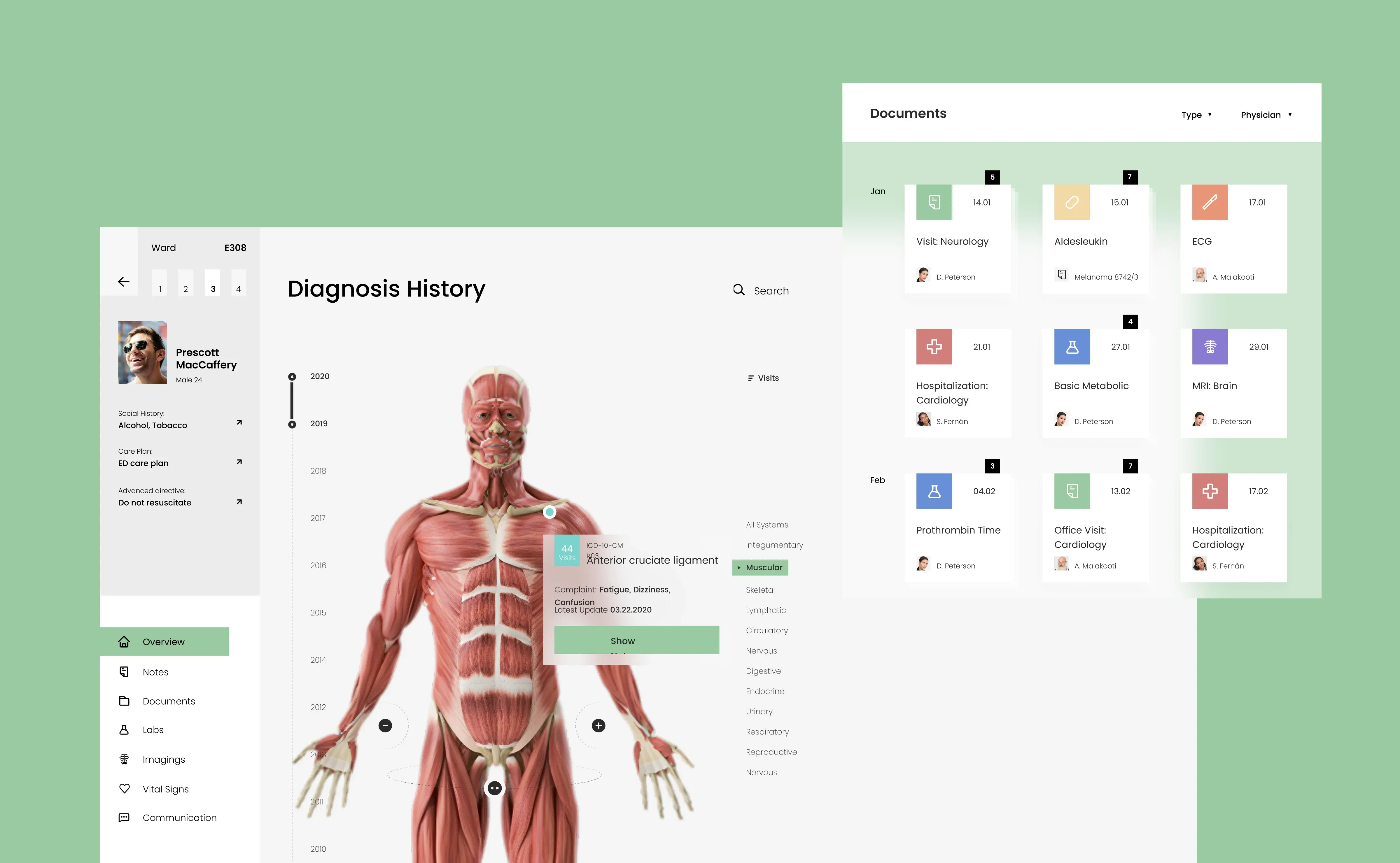 Screenshot of the user interface design for an enterprise electronic health record desktop application. Screenshot of the user interface design for an enterprise electronic health record desktop application.