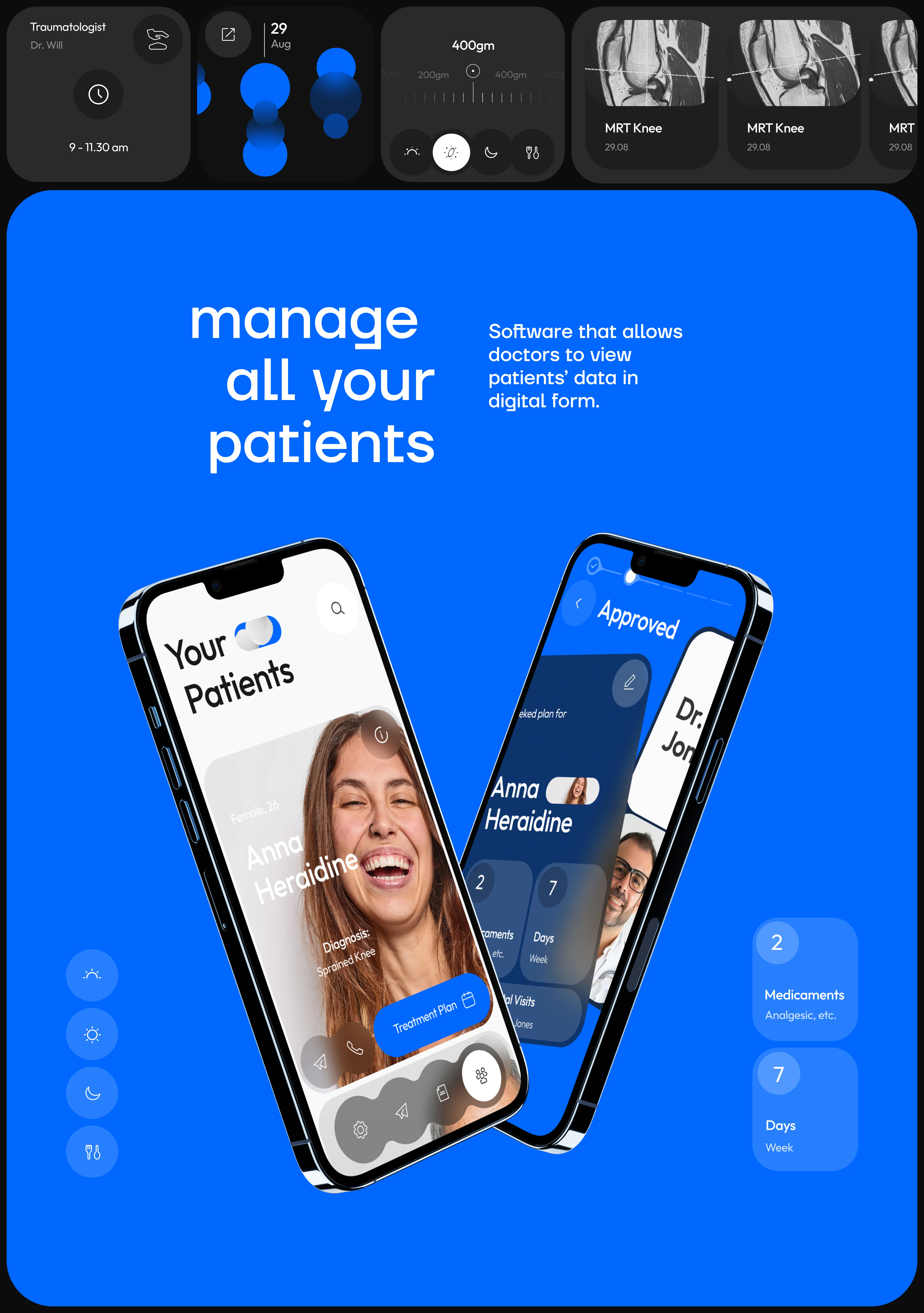 User interacting with an enterprise healthcare mobile app. User interacting with an enterprise healthcare mobile app.