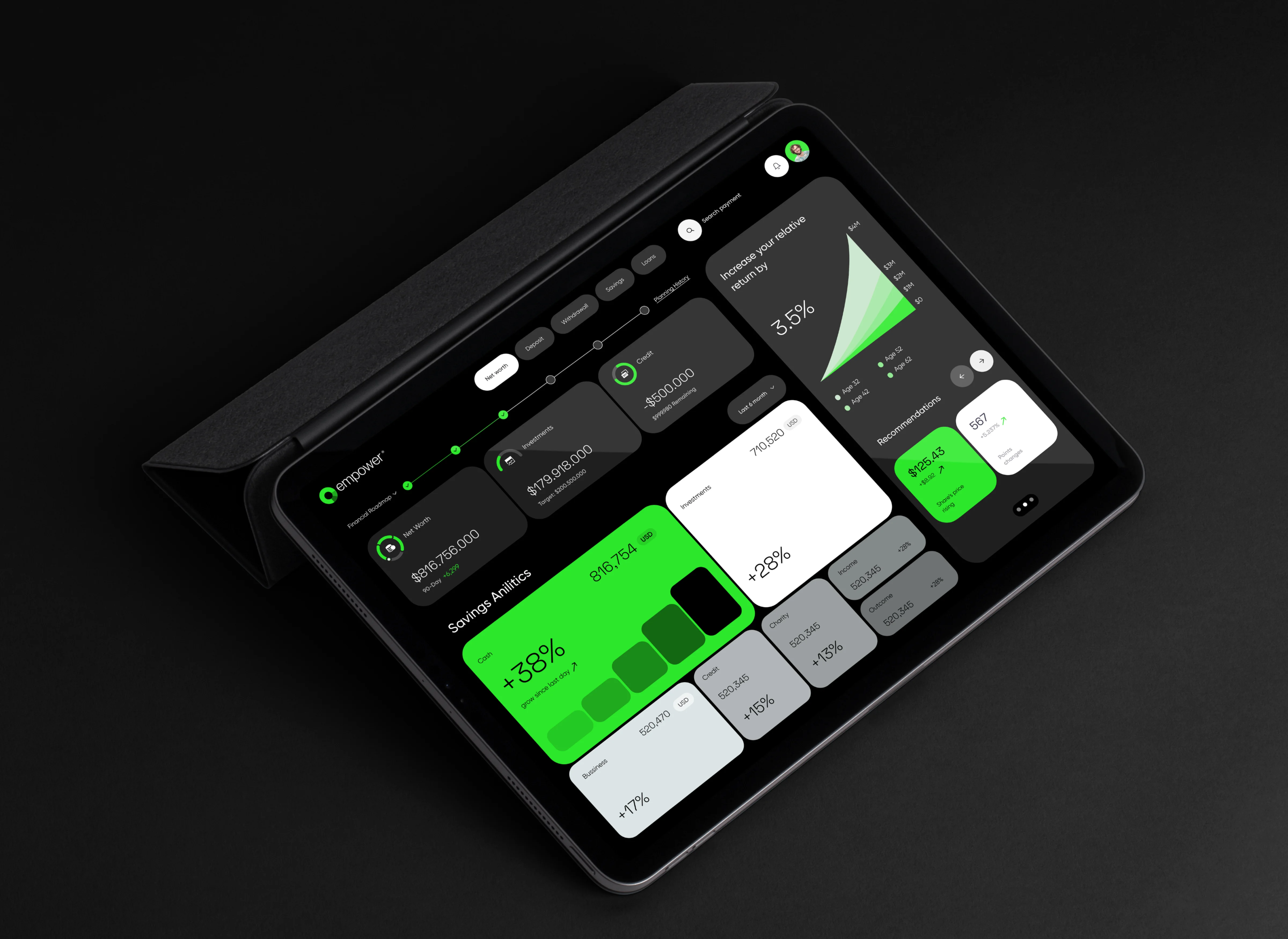 Screenshot of an enterprise finance management mobile app on a smartphone. Screenshot of an enterprise finance management mobile app on a smartphone.