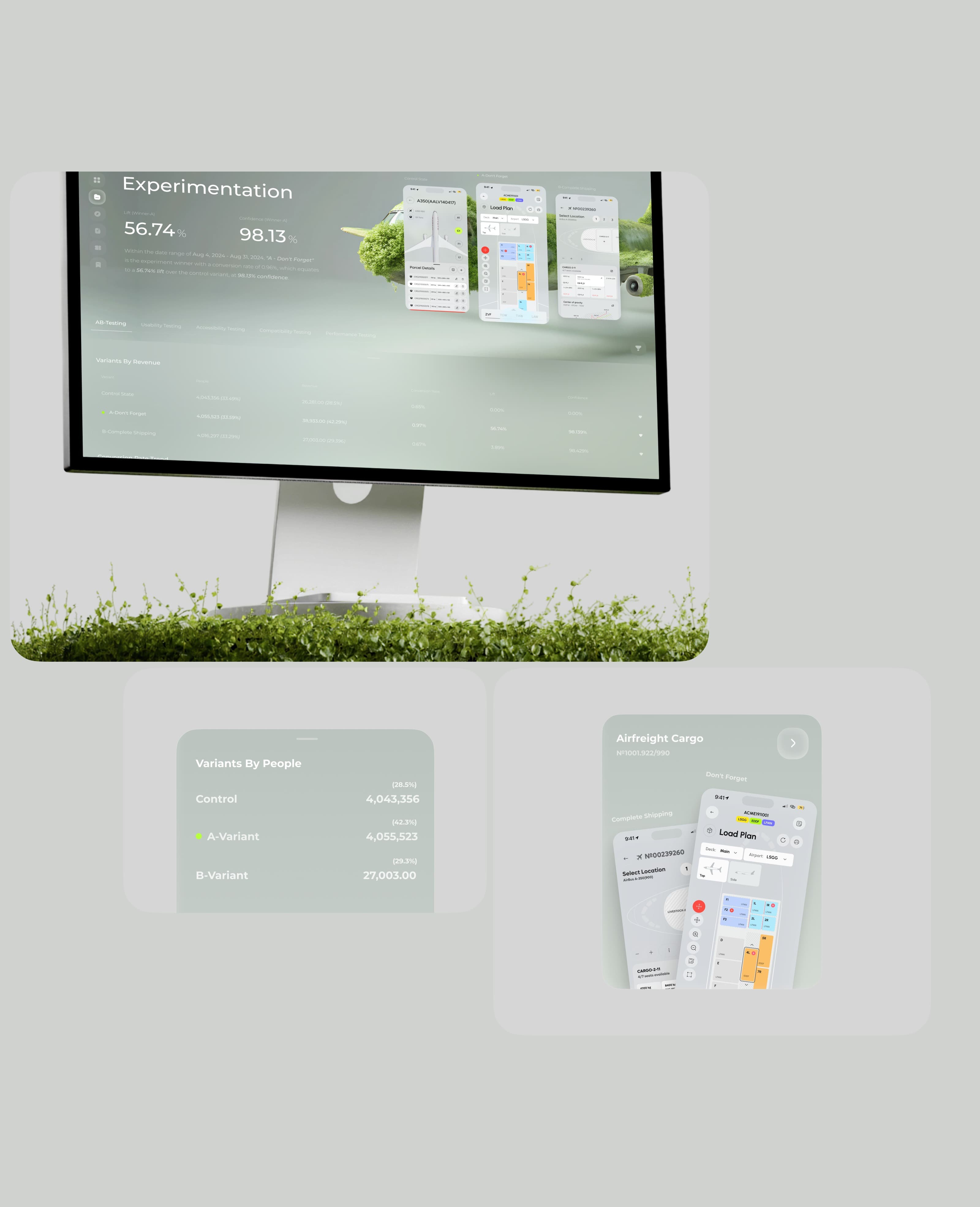 Screenshot of the Evalus SaaS interface, showing UI elements and data display relevant to A/B testing. Screenshot of the Evalus SaaS interface, showing UI elements and data display relevant to A/B testing.