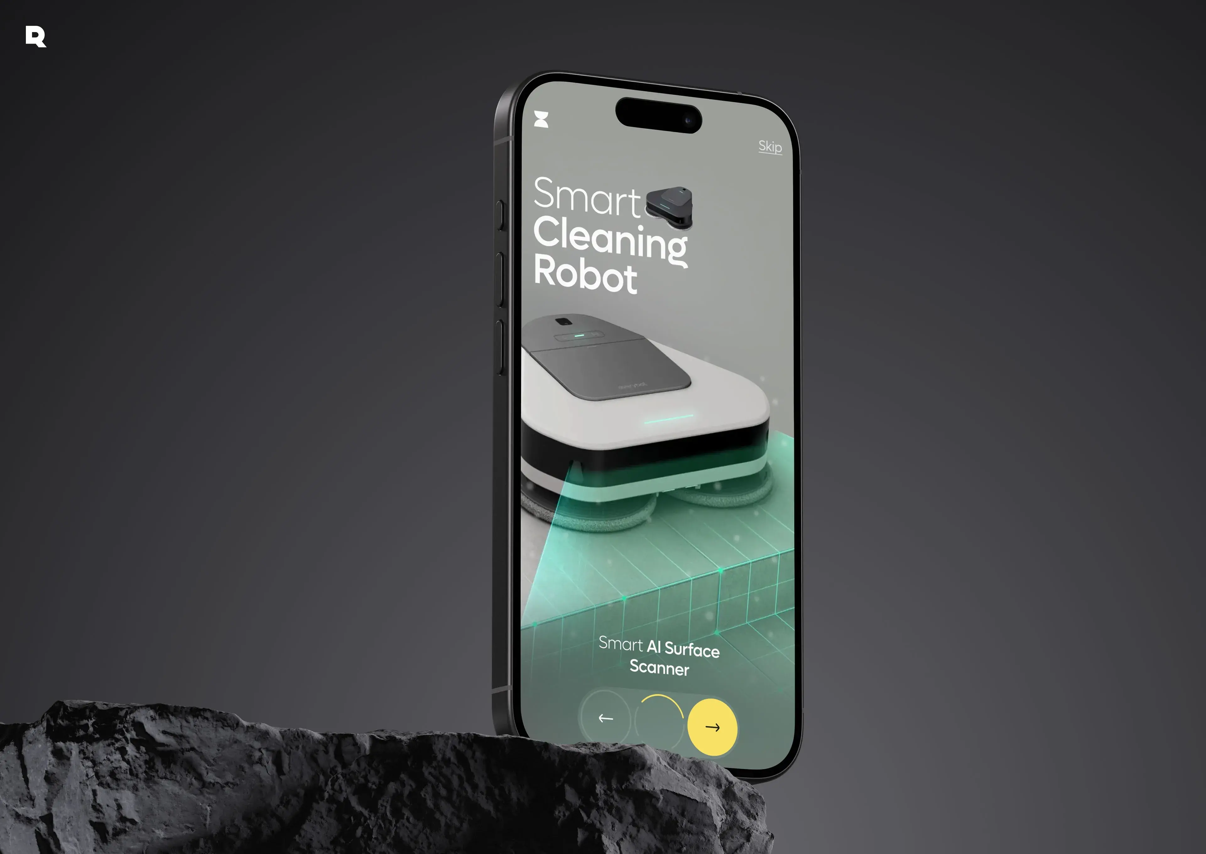 Screenshot of the everybot Smart Cleaning Robot mobile app interface on a phone.