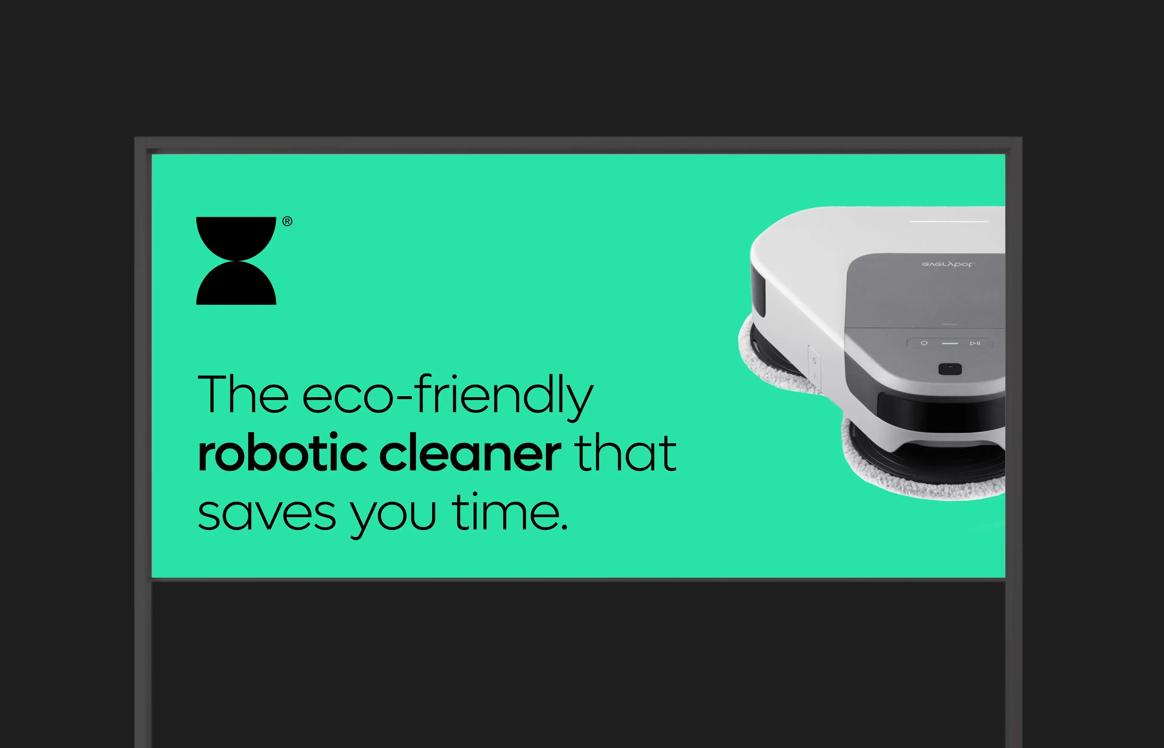 Graphic promoting the everybot robotic cleaner and its mobile app, highlighting the slogan 'The eco-friendly robotic cleaner that saves you time.'. Graphic promoting the everybot robotic cleaner and its mobile app, highlighting the slogan 'The eco-friendly robotic cleaner that saves you time.'.