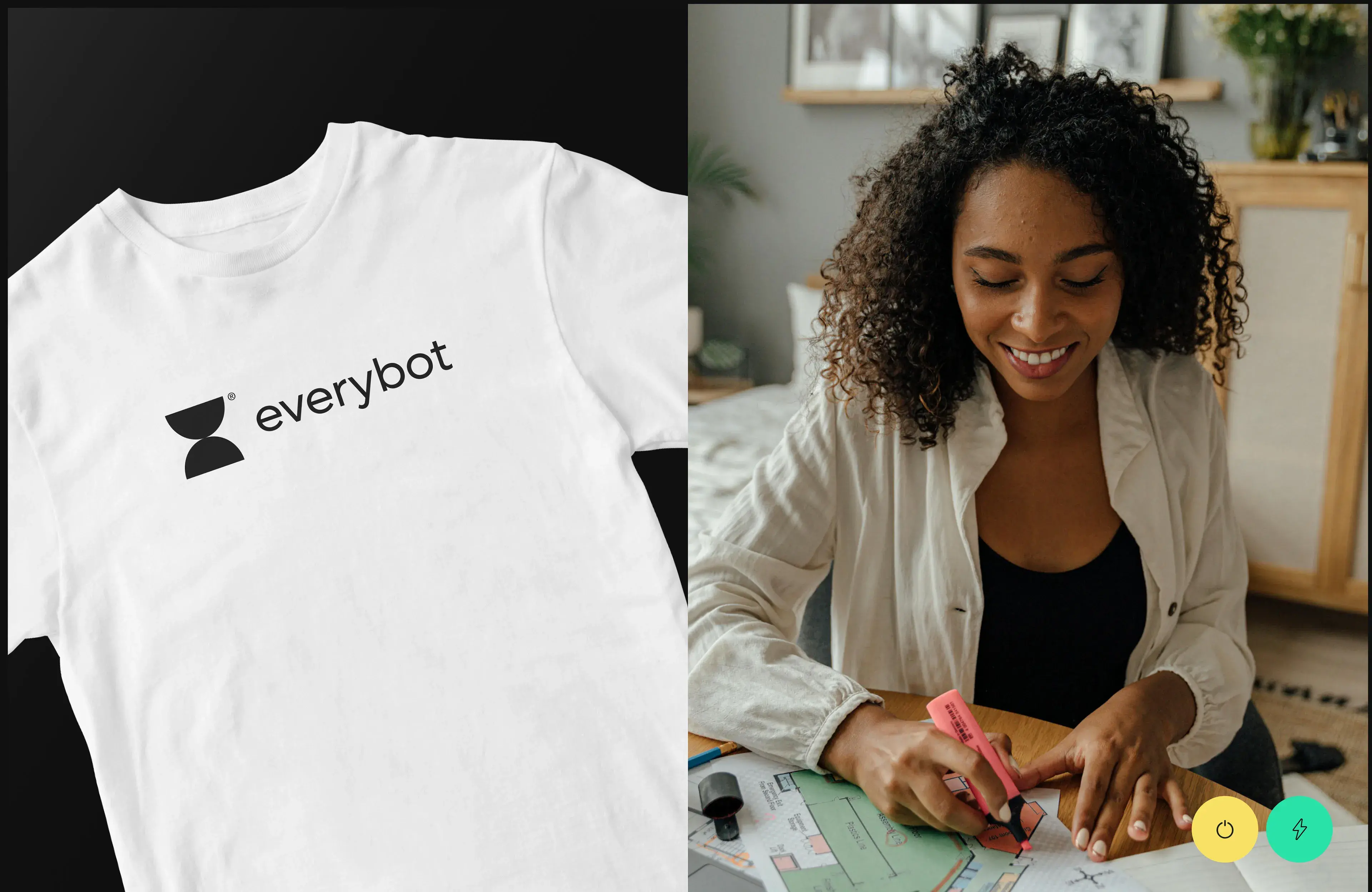 A person working on the Everybot cleaner mobile app design. A person working on the Everybot cleaner mobile app design.