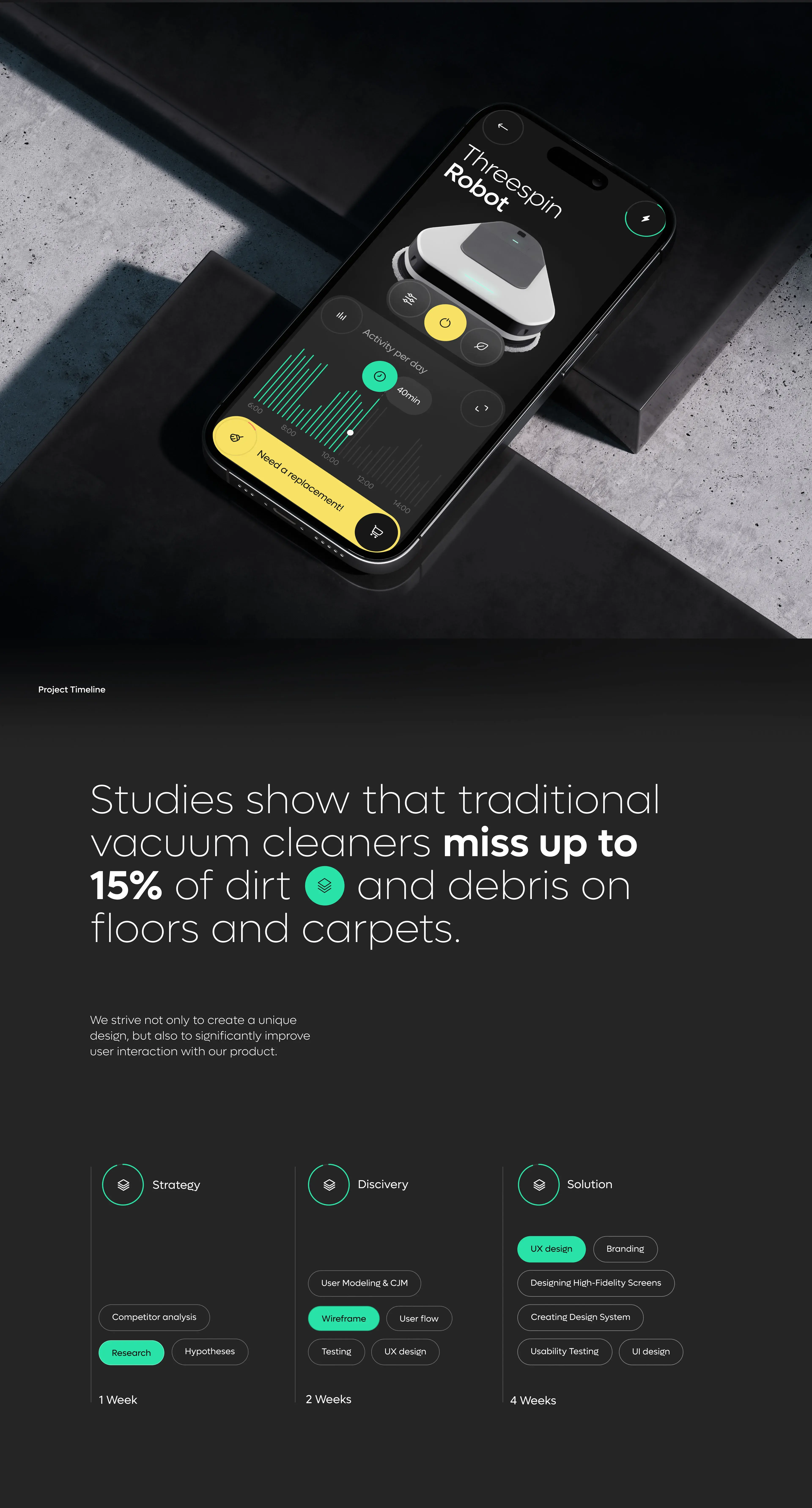 Smartphone representing a mobile app design case study. Smartphone representing a mobile app design case study.