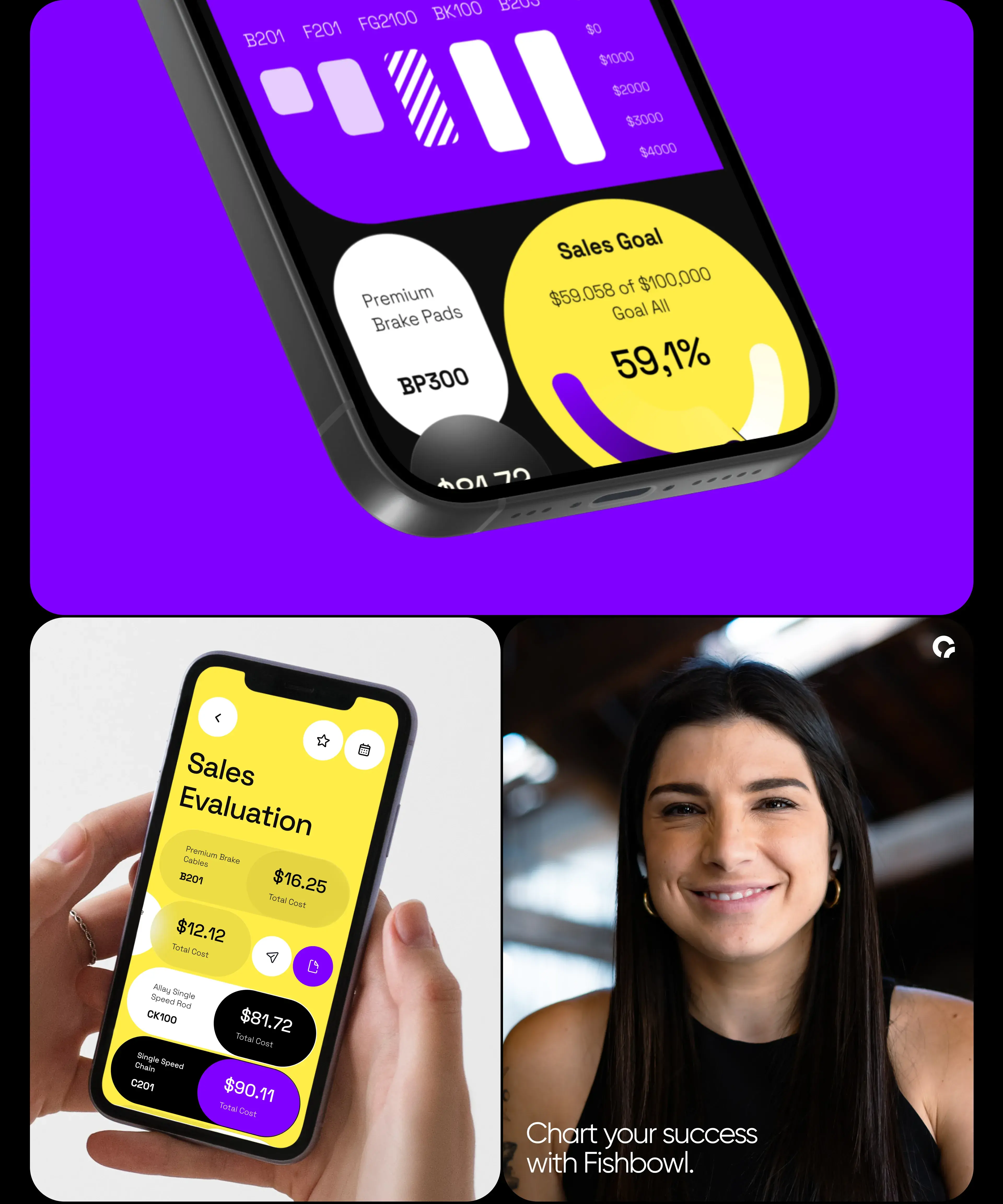 A user viewing a CRM management mobile app on a smartphone. A user viewing a CRM management mobile app on a smartphone.