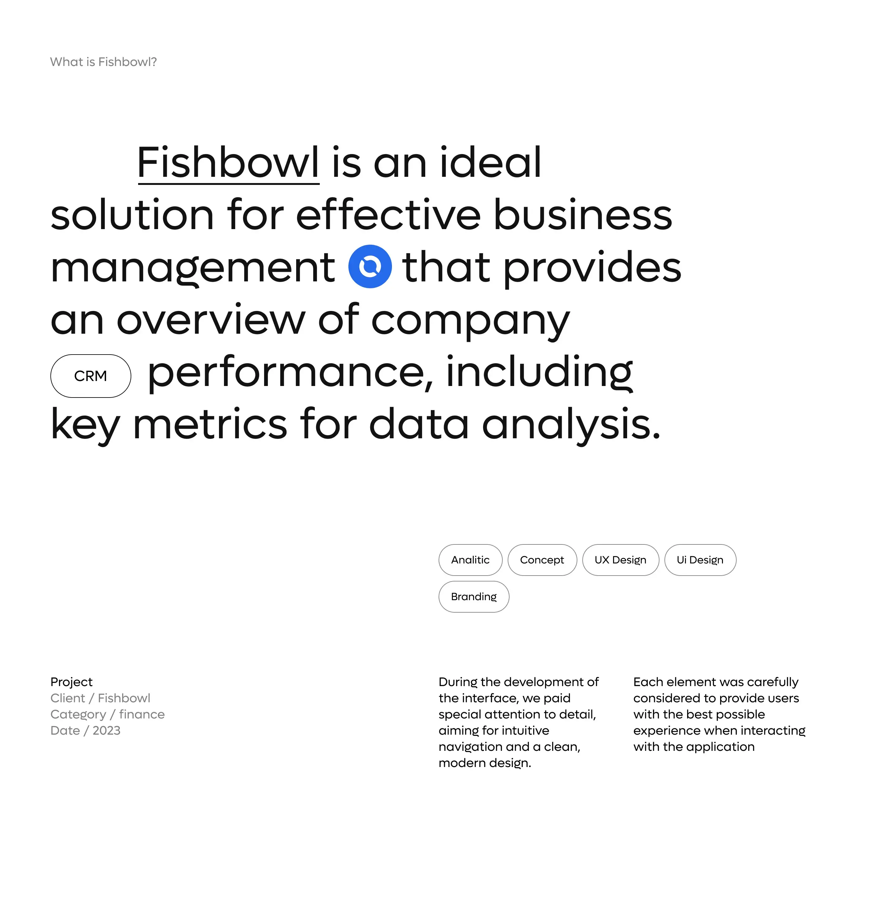 Fishbowl CRM - SaaS & UX UI Design - CRM & Software