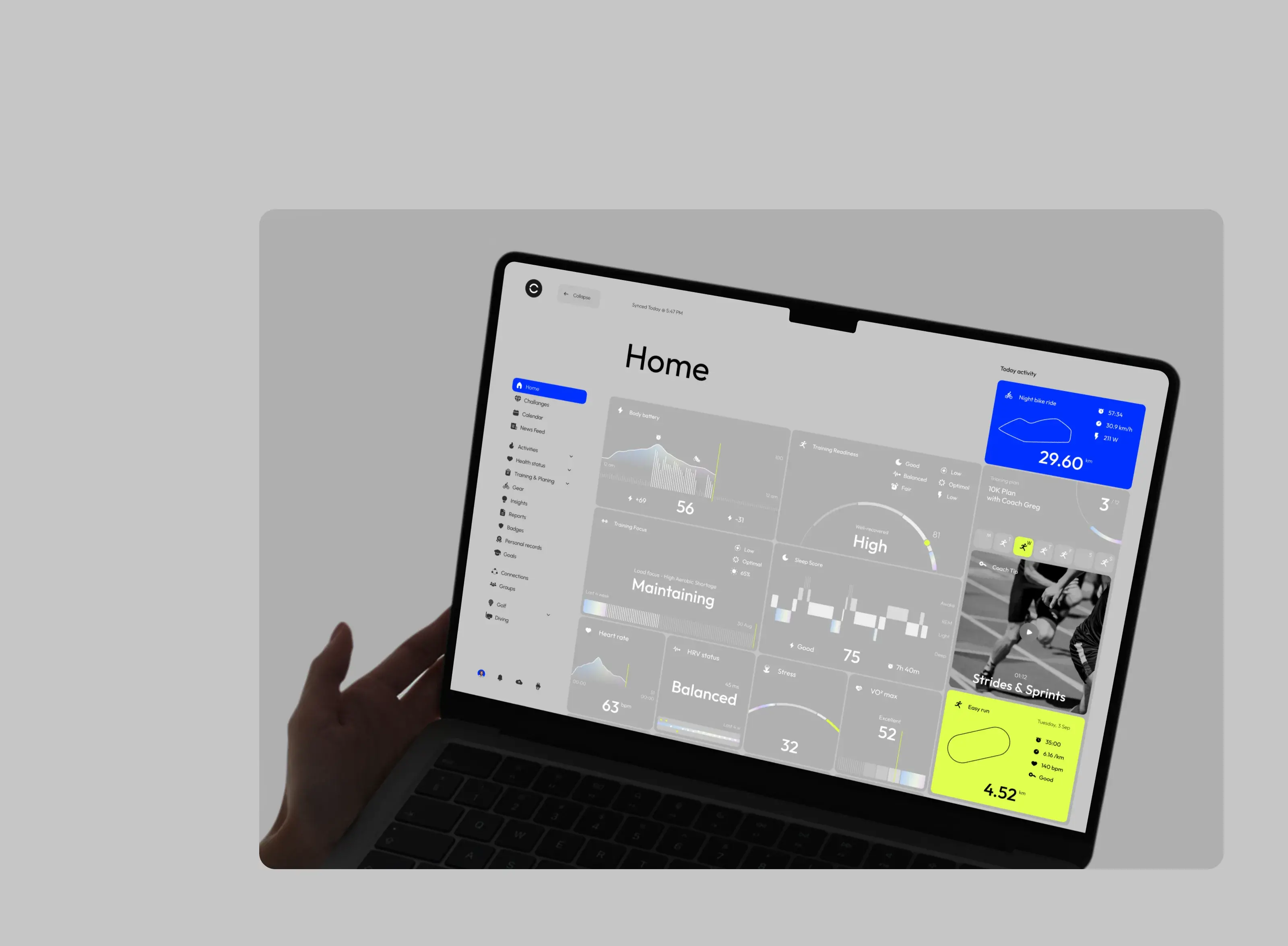 Screenshot of the Fit-Sync SaaS desktop application UI for wellness and healthcare. Screenshot of the Fit-Sync SaaS desktop application UI for wellness and healthcare.