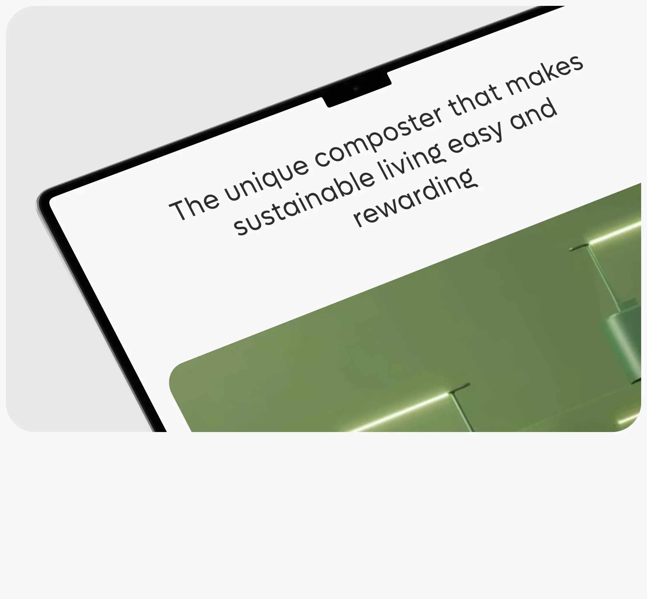 Screenshot of mobile app UI design for an IoT composting solution. Screenshot of mobile app UI design for an IoT composting solution.
