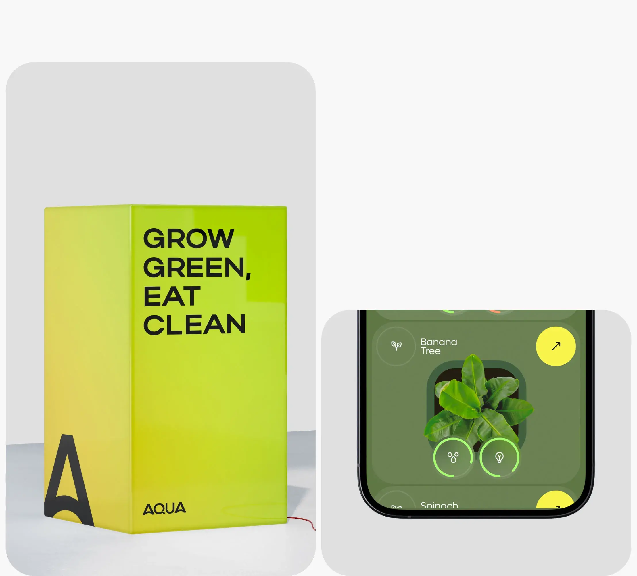 Illustration of smart gardening product packaging design with text GROW GREEN, EAT CLEAN. Illustration of smart gardening product packaging design with text GROW GREEN, EAT CLEAN.