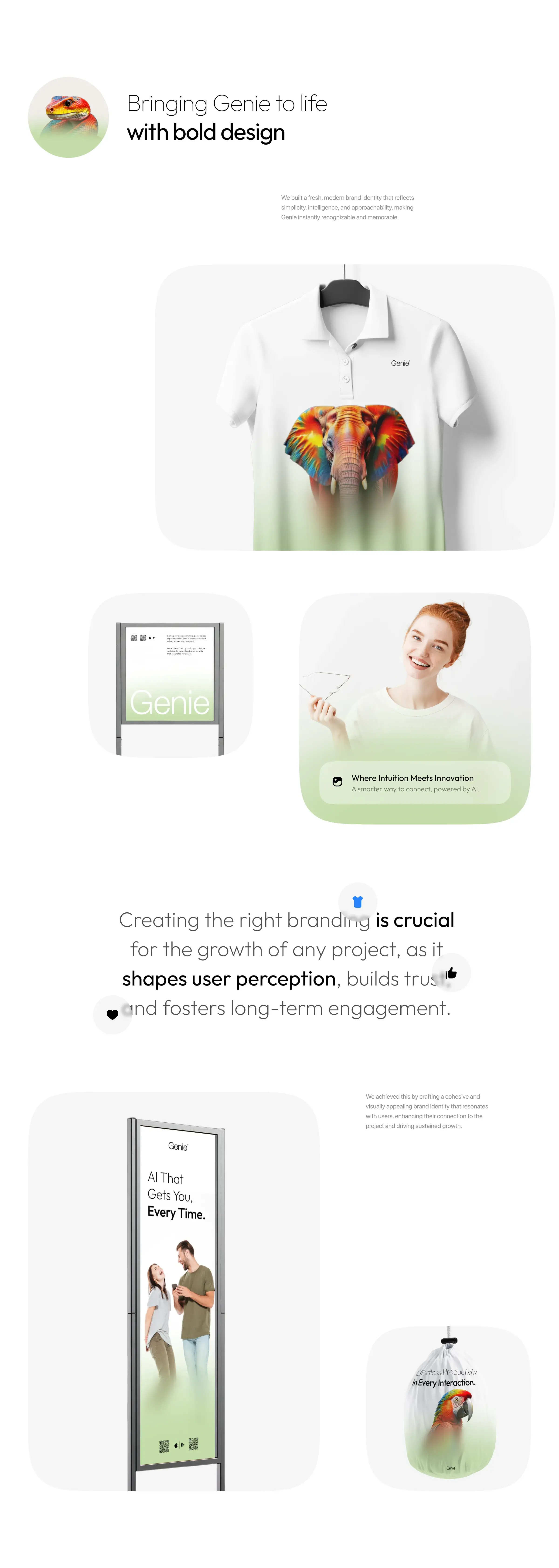 Screenshot showing a person interacting with the Genie AI assistant mobile app interface. Screenshot showing a person interacting with the Genie AI assistant mobile app interface.