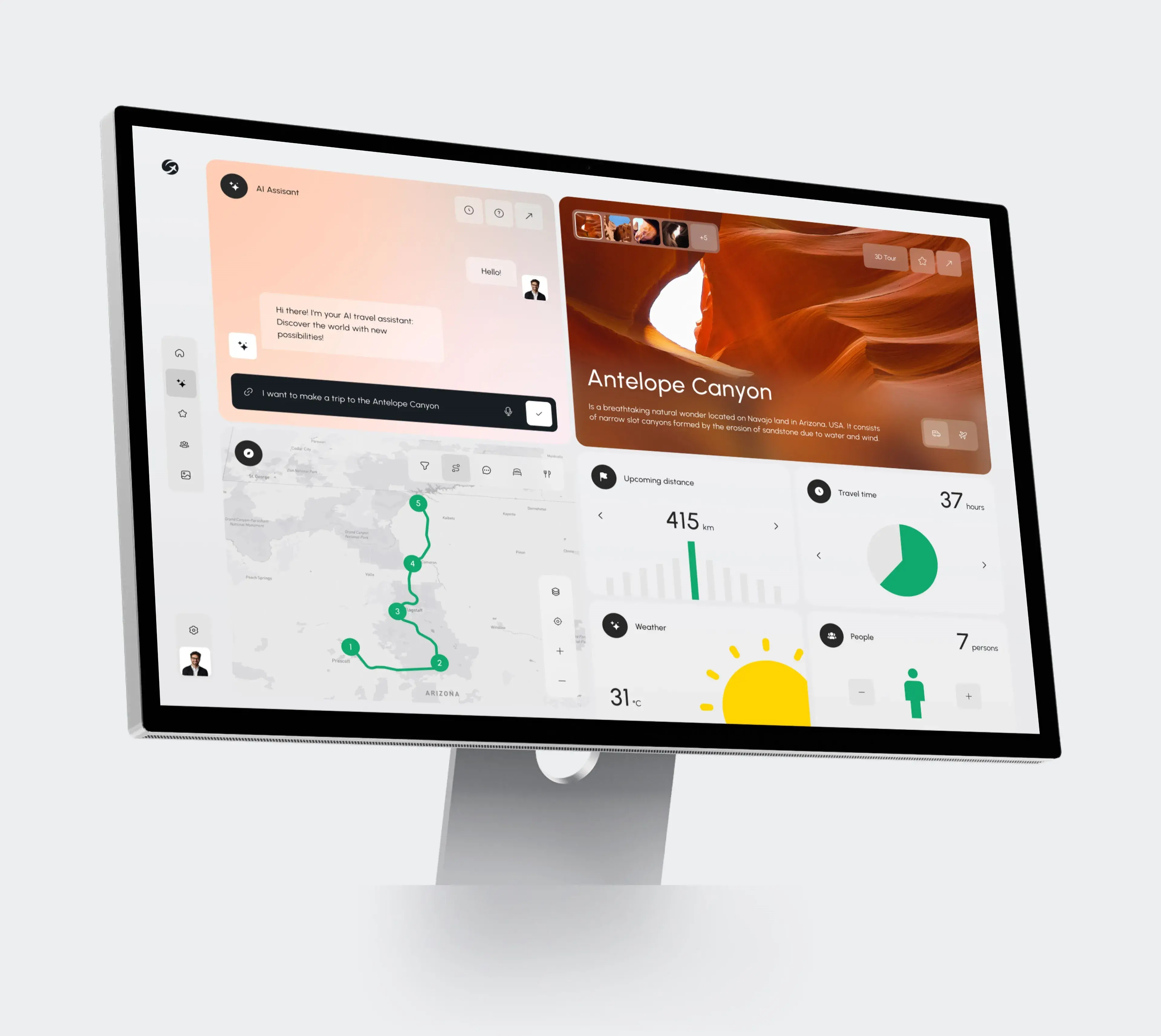 Geovea AI assistant desktop app UI screenshot for Wellness & Sport. Geovea AI assistant desktop app UI screenshot for Wellness & Sport.
