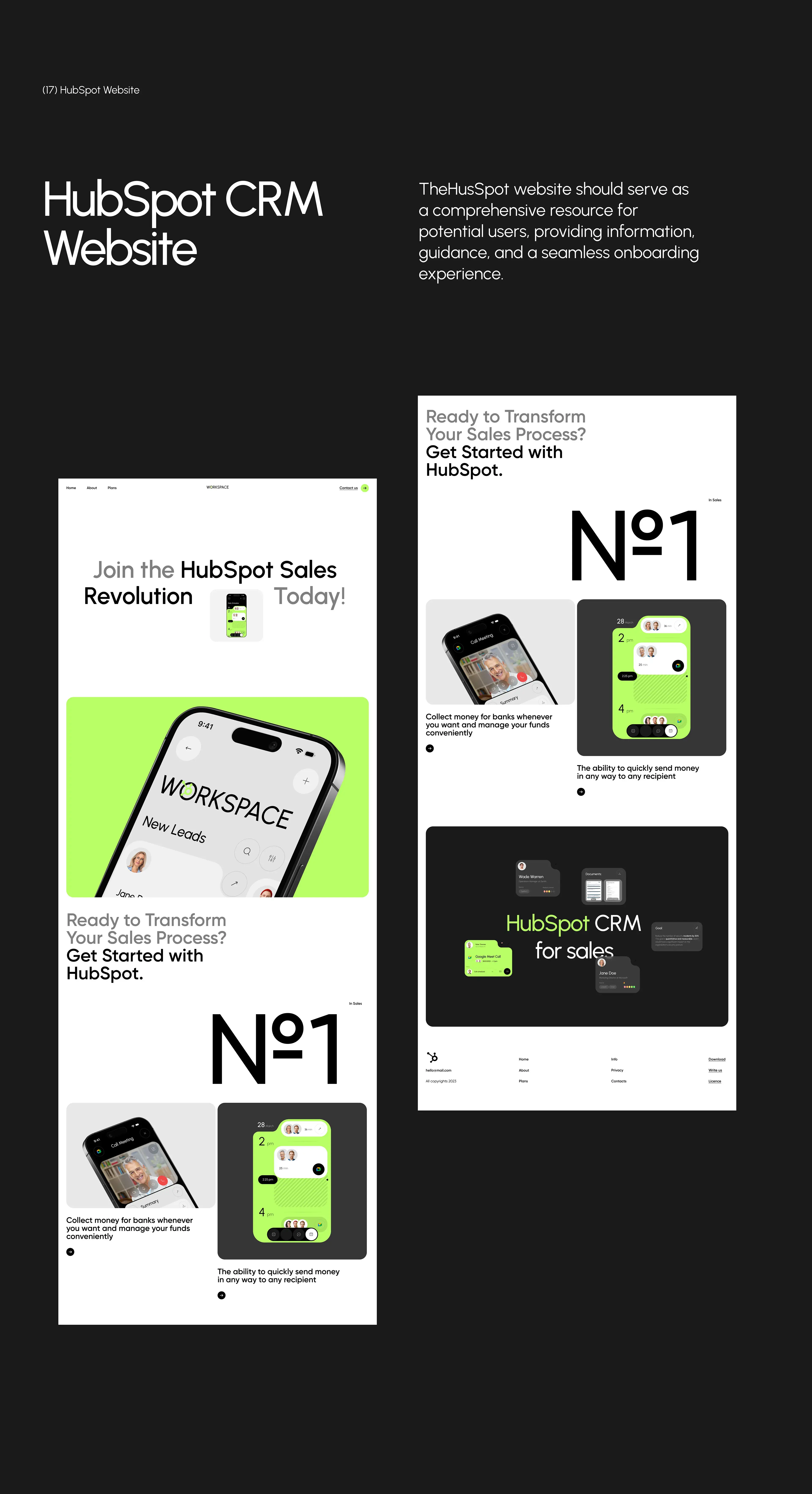 Screenshot of the mobile UI for a HubSpot CRM, part of the SaaS web application design. Screenshot of the mobile UI for a HubSpot CRM, part of the SaaS web application design.