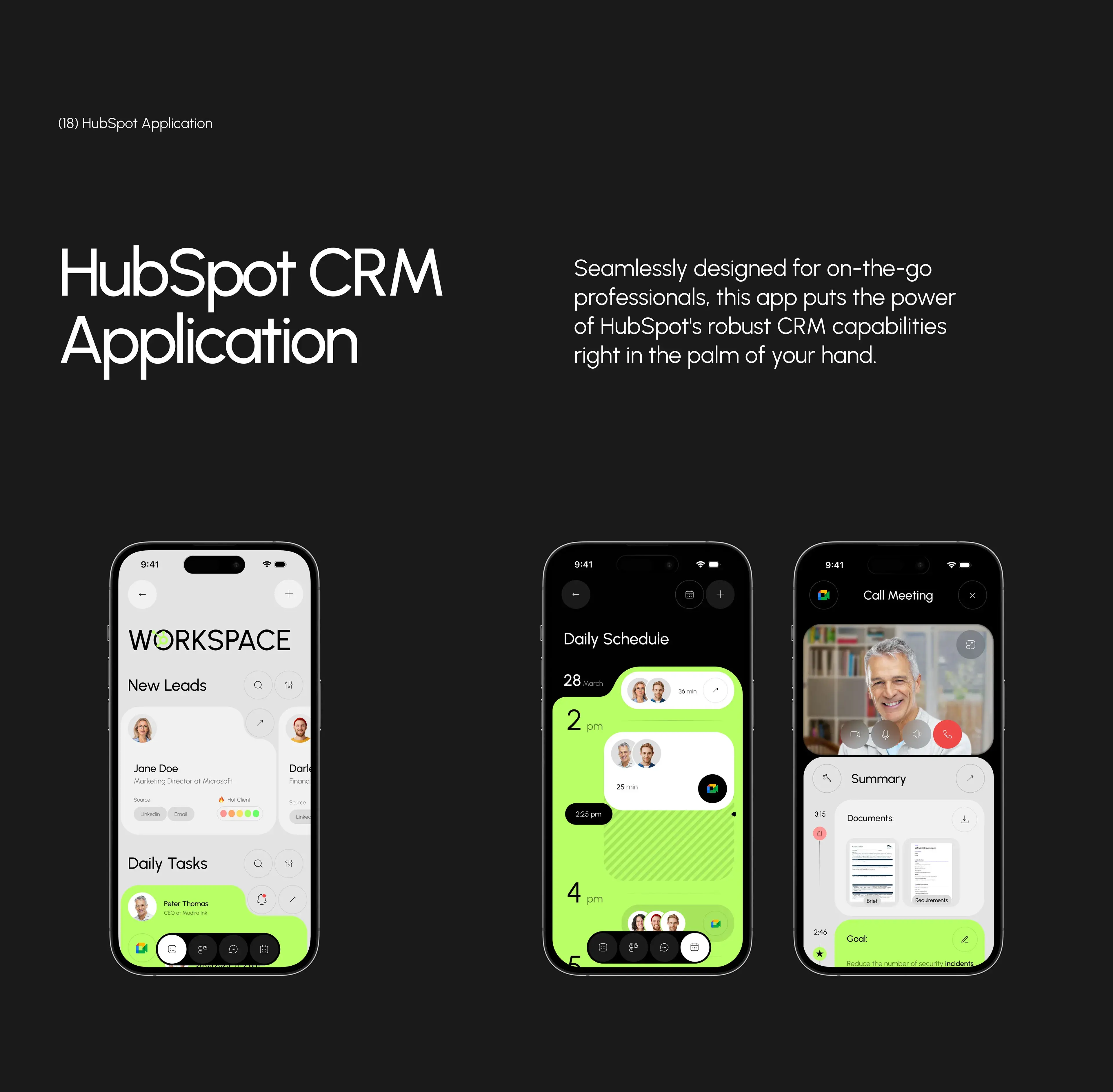 Mobile application UI for enterprise CRM software shown on multiple iPhones. Mobile application UI for enterprise CRM software shown on multiple iPhones.