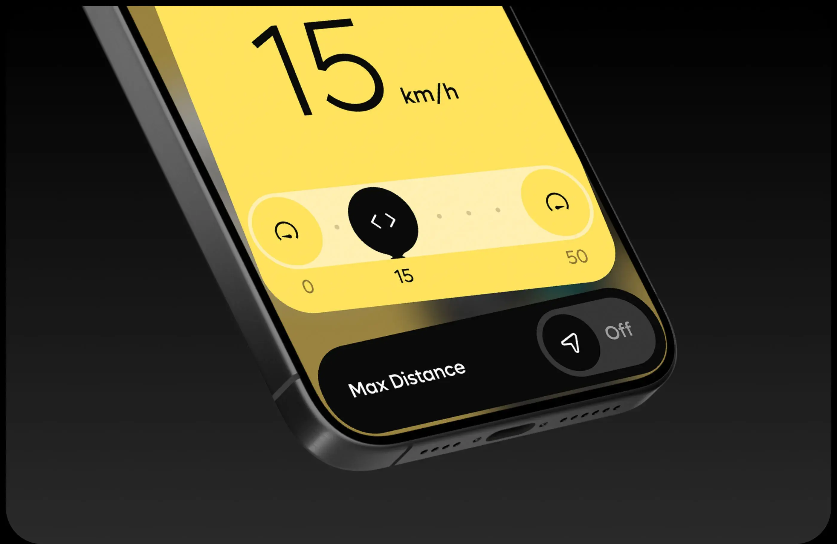 Screenshot of the Kinderkraft Goswift mobile app interface displaying ride data like speed and distance. Screenshot of the Kinderkraft Goswift mobile app interface displaying ride data like speed and distance.