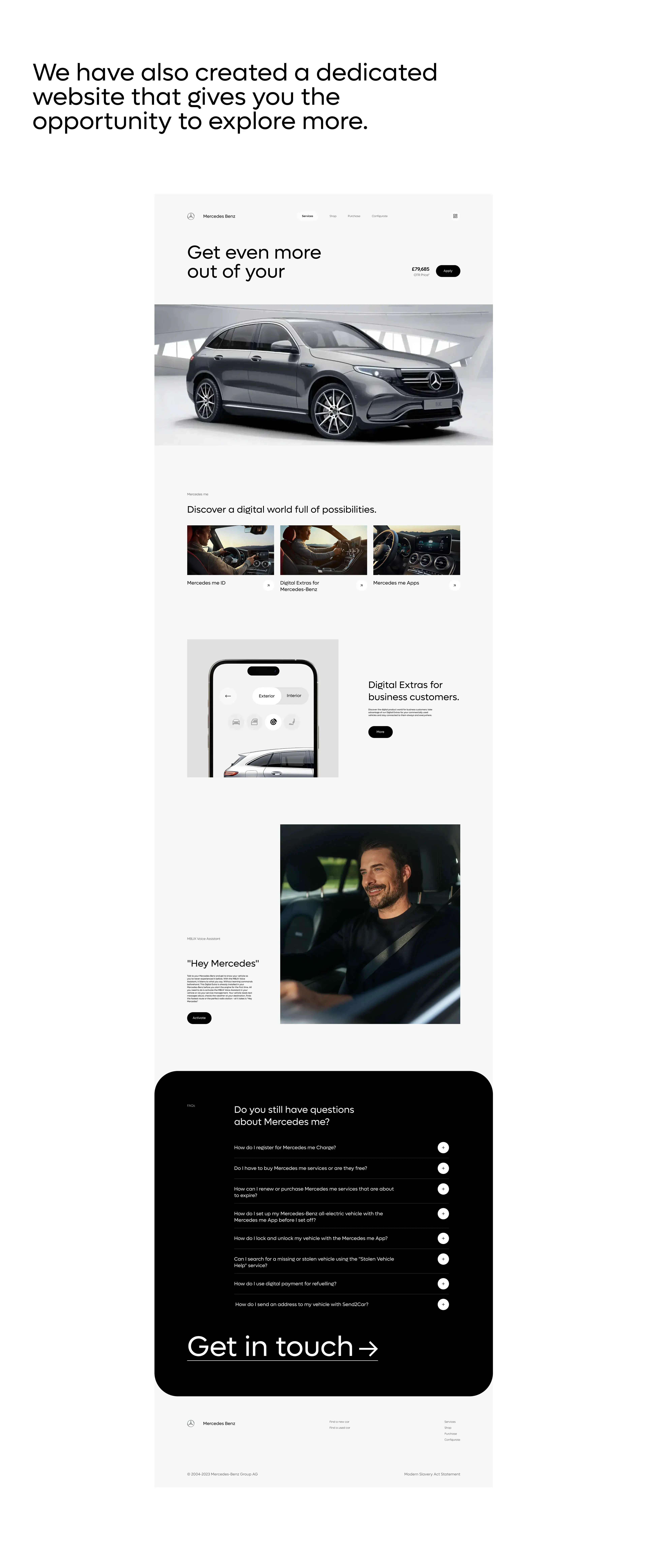 Mercedes-Benz vehicle configurator web interface showing a luxury car. Mercedes-Benz vehicle configurator web interface showing a luxury car.
