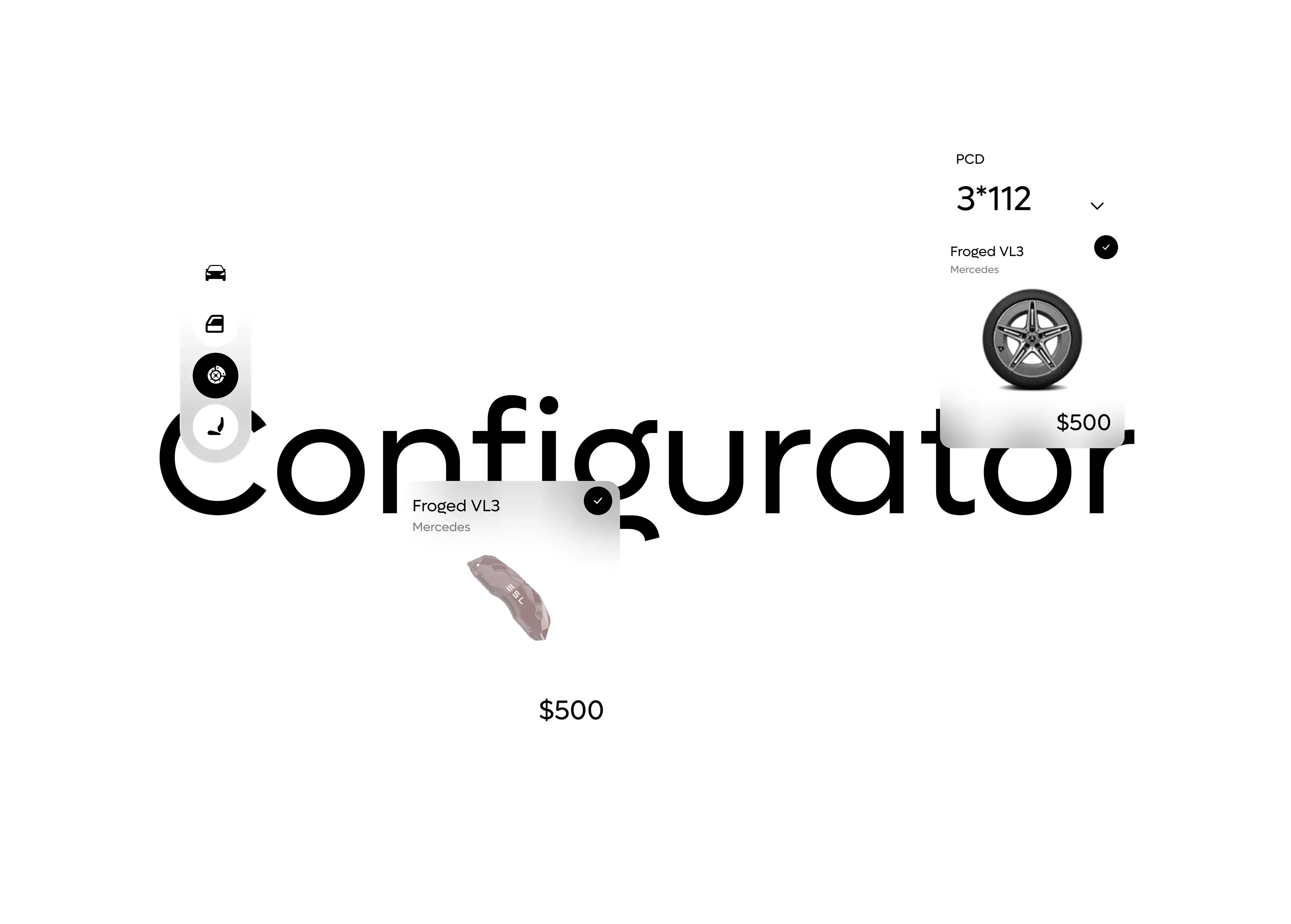 Screenshot from the Mercedes-Benz vehicle configurator web application, displaying options and cost details. Screenshot from the Mercedes-Benz vehicle configurator web application, displaying options and cost details.