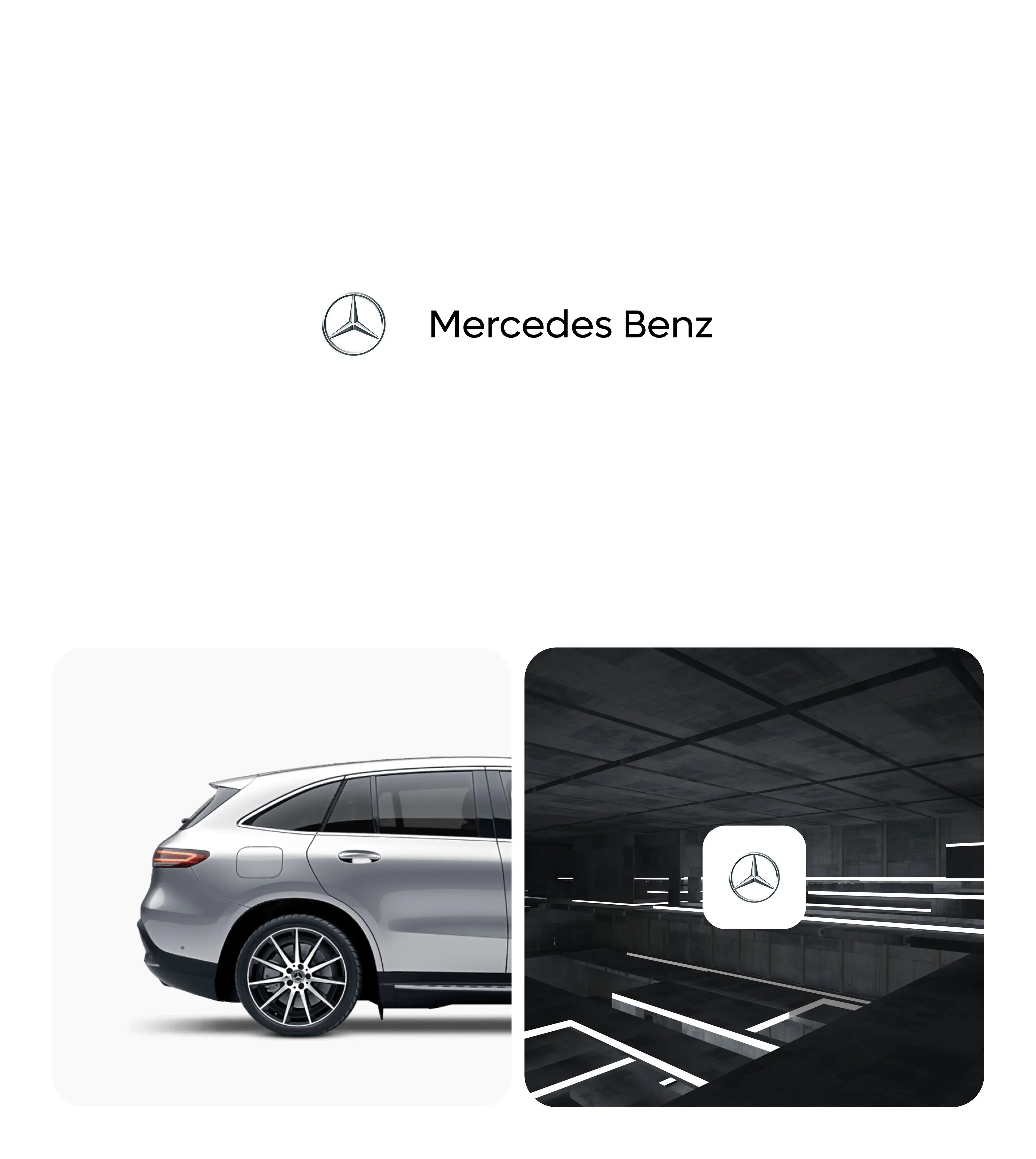 Silver Mercedes-Benz GLC 300e compact SUV. Silver Mercedes-Benz GLC 300e compact SUV.