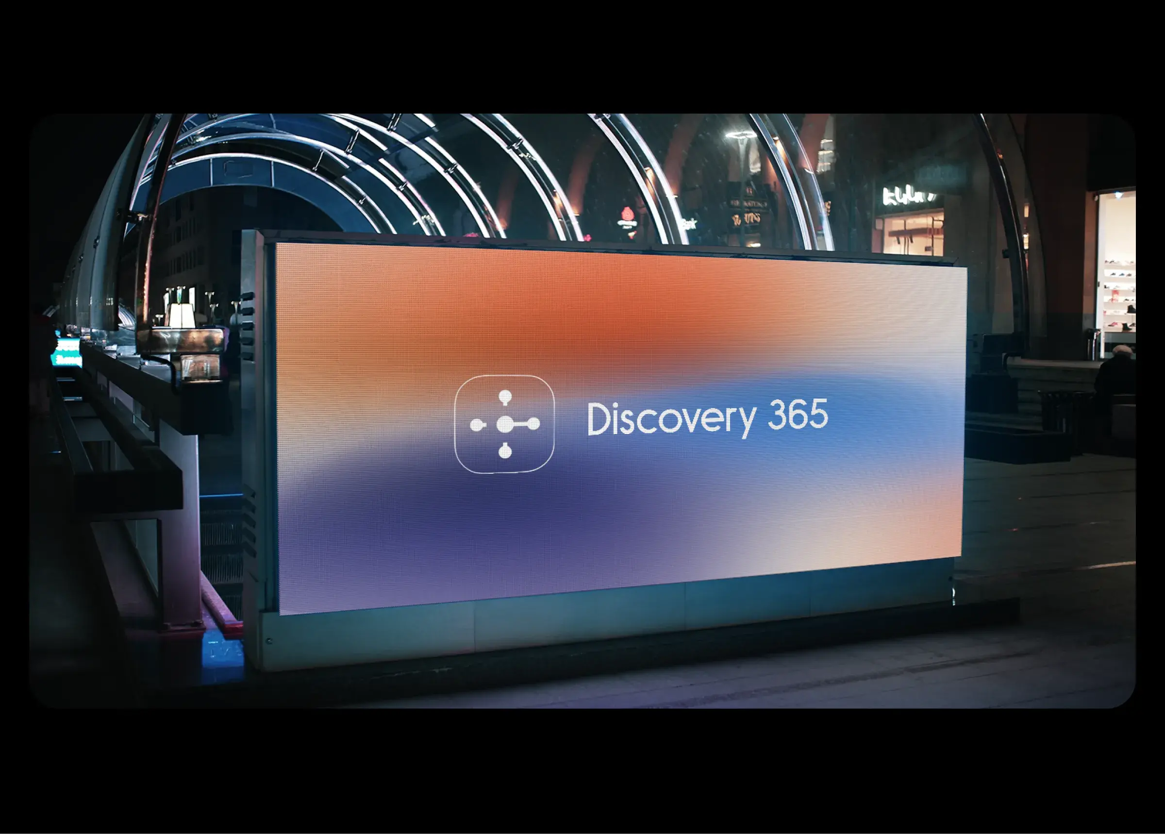 Mockup of a software interface concept for Microsoft Dynamics 365 showing 'KATON 2 Discovery' text on a display. Mockup of a software interface concept for Microsoft Dynamics 365 showing 'KATON 2 Discovery' text on a display.