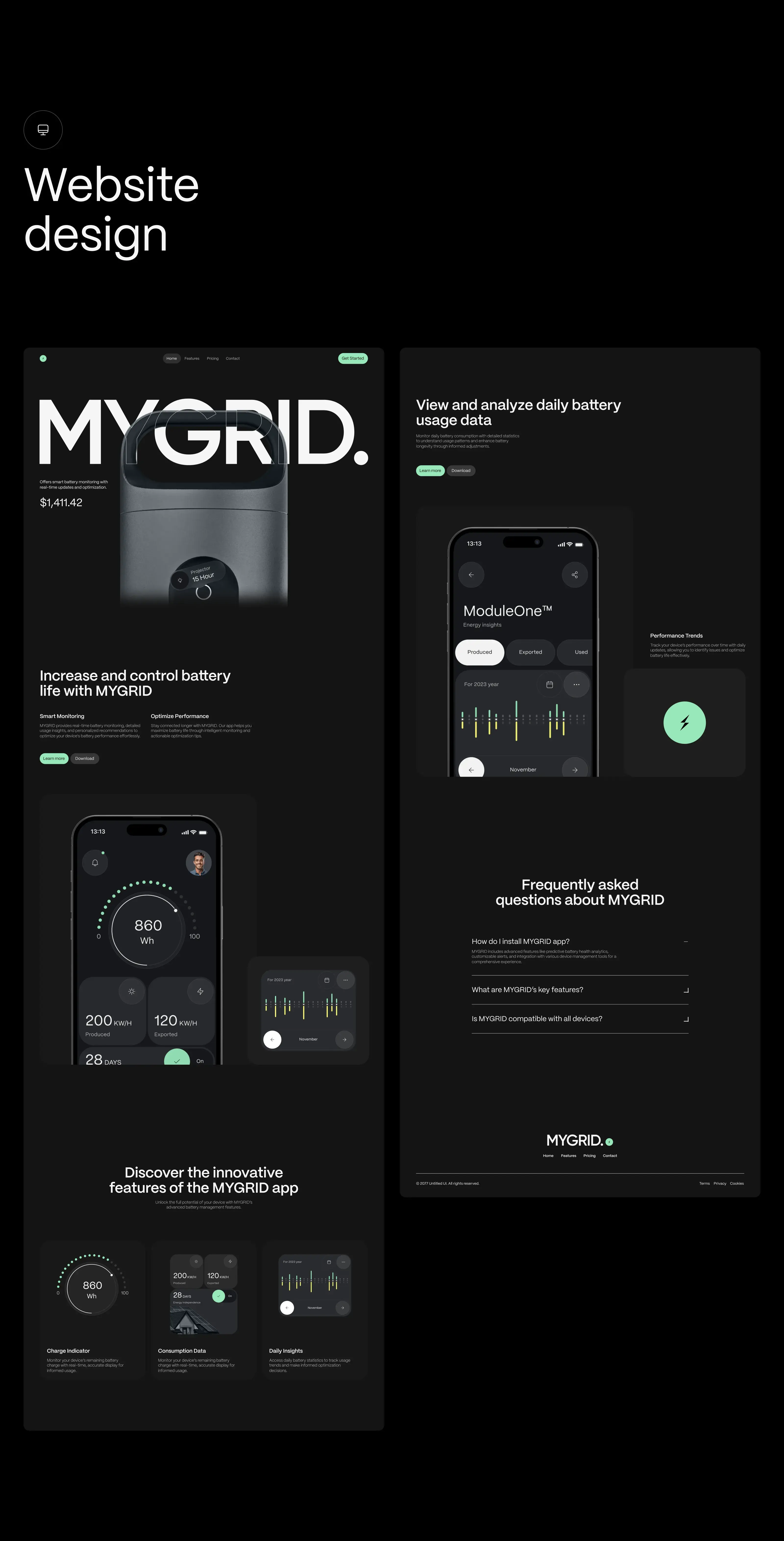 Screenshot of the mygrid smart app interface on a mobile phone, showcasing the UI/UX design. Screenshot of the mygrid smart app interface on a mobile phone, showcasing the UI/UX design.